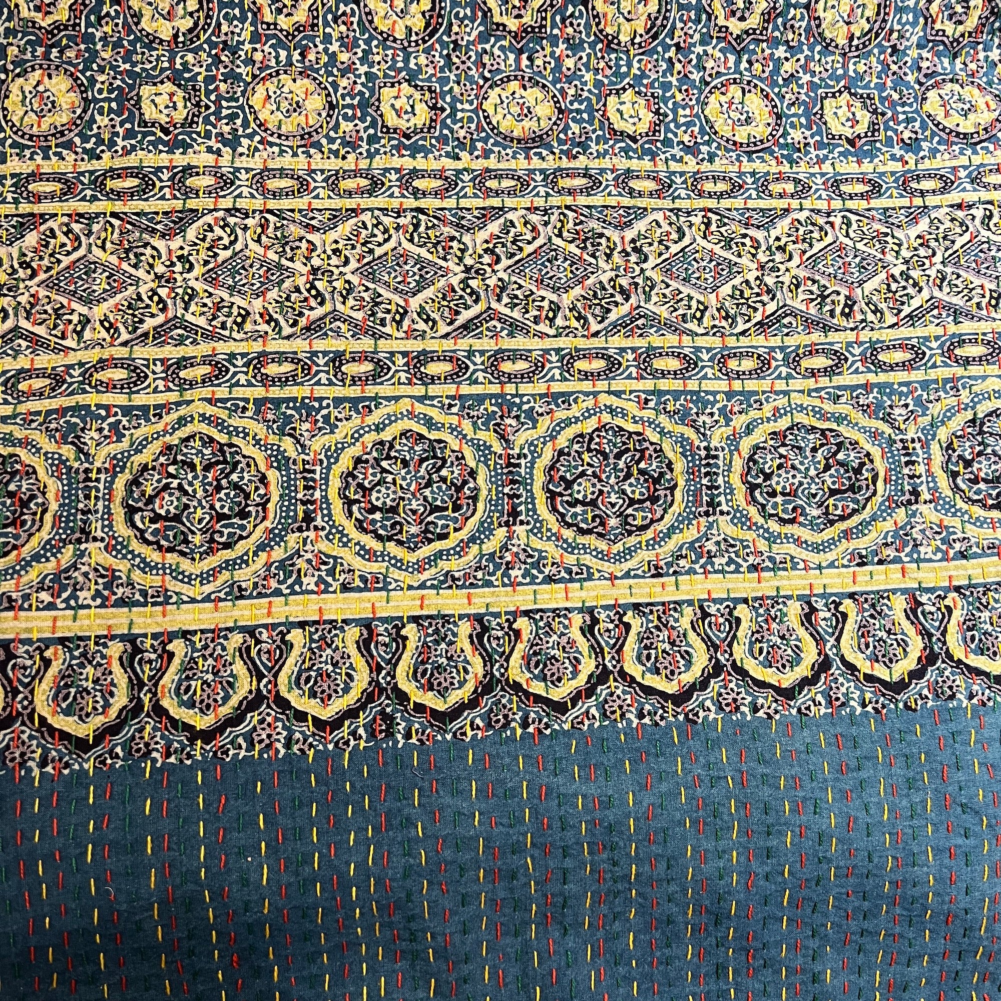 Ajrakh Kantha Quilts-Many Colors - Vintage India NYC