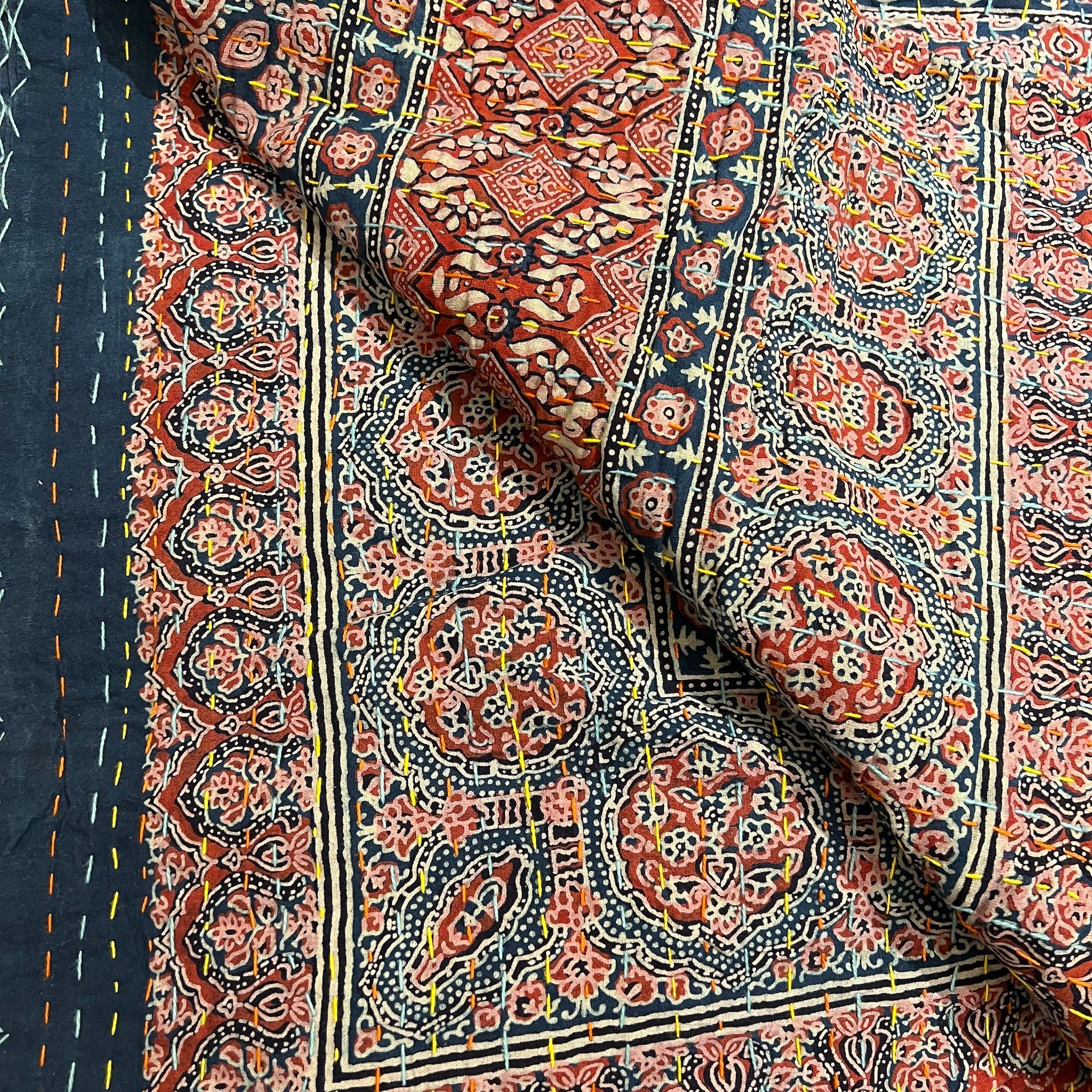 Ajrakh Kantha Quilts-Many Colors - Vintage India NYC