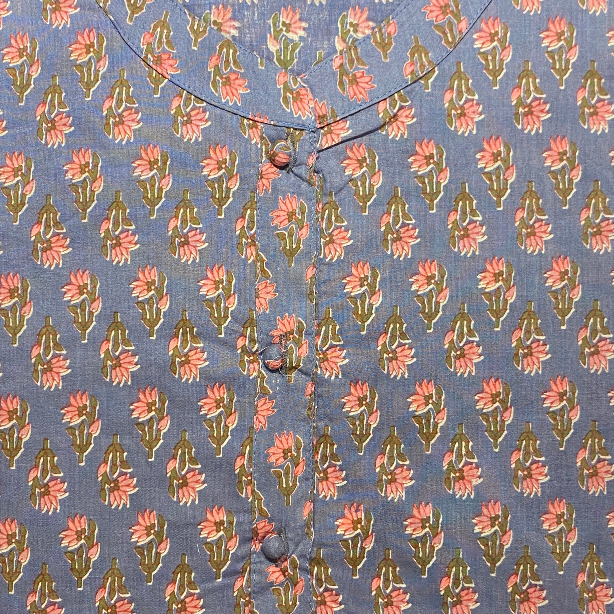 B2-Blockprint Cotton Short Kurtas-4 Colors - Vintage India NYC