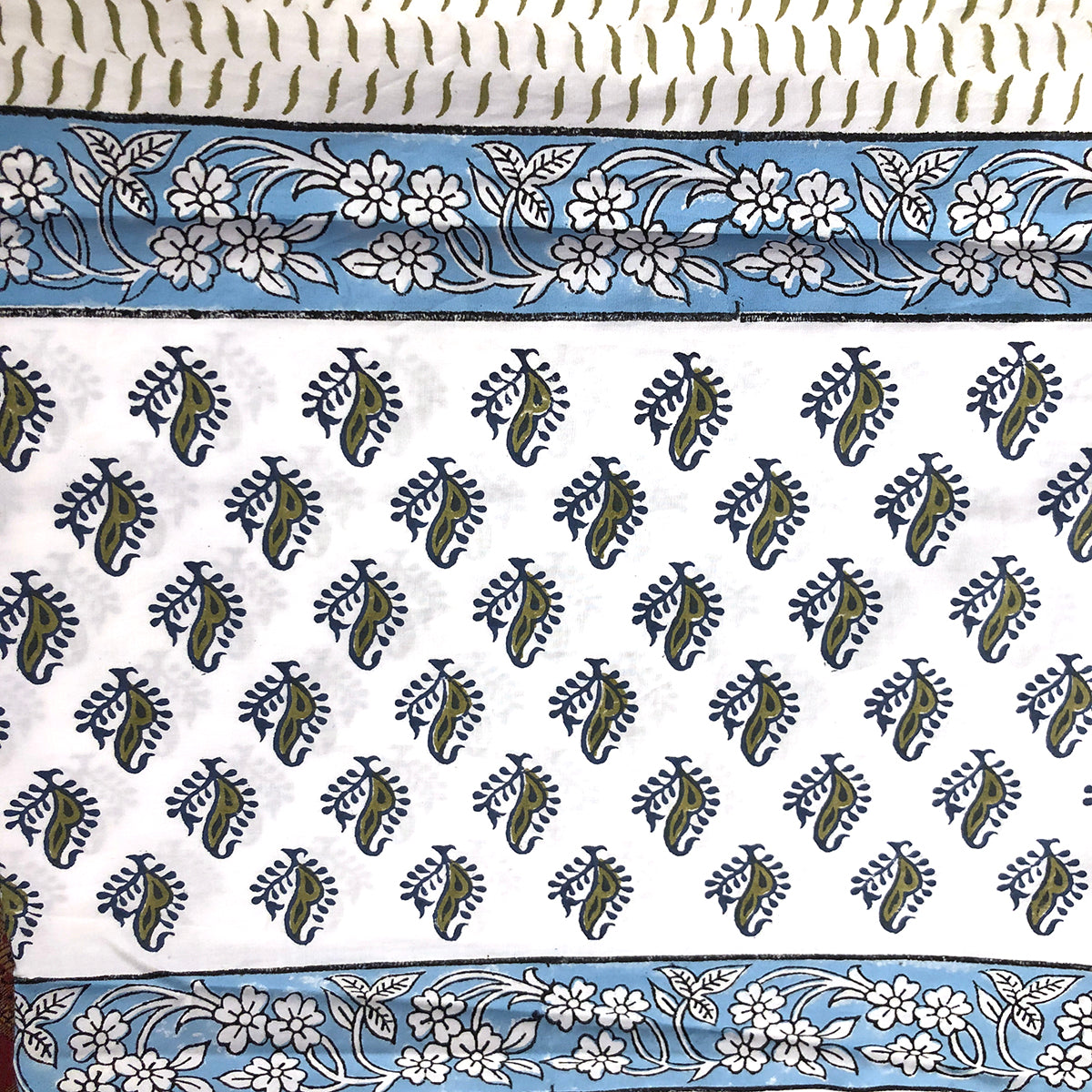 JM Fine Cotton Blockprint Sheets - Vintage India NYC