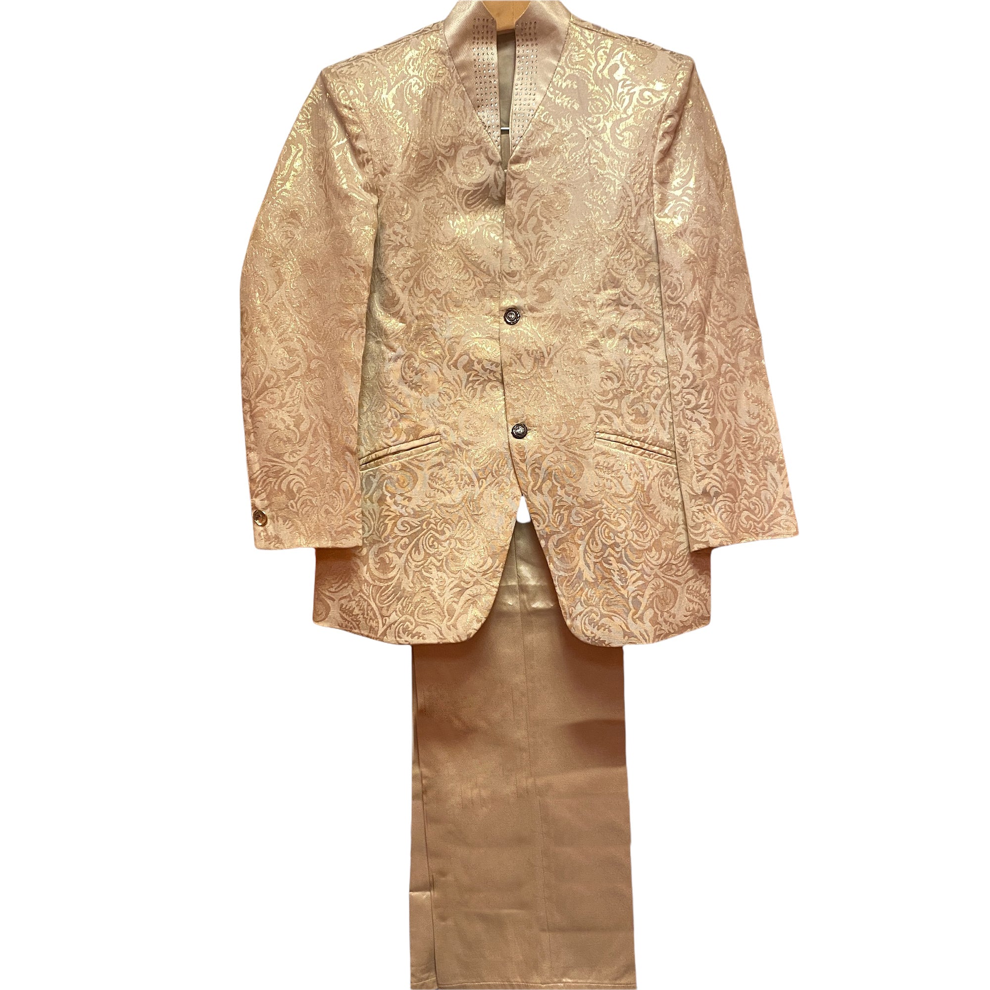 Boys Ivory Jacket -7-8 yr - Vintage India NYC