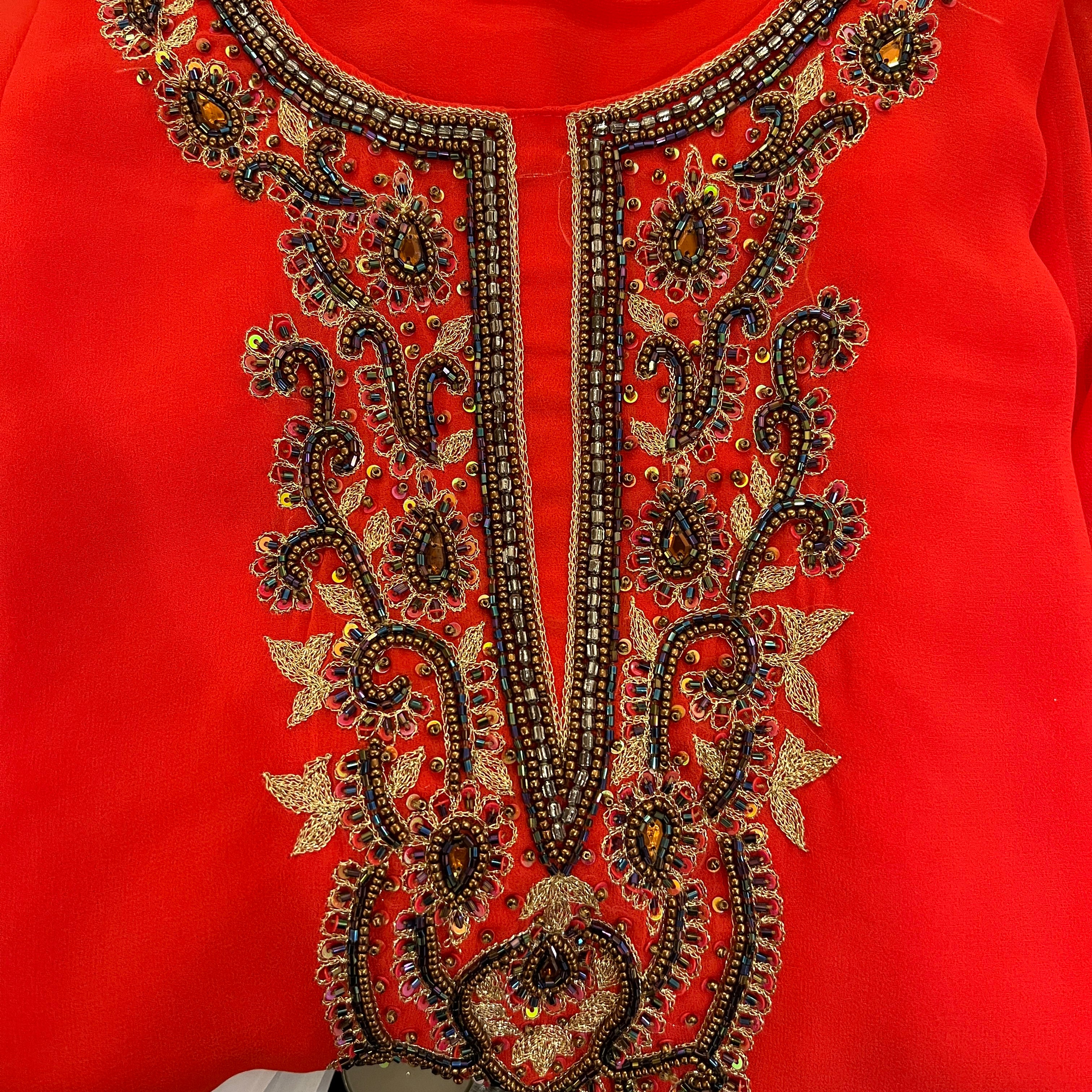 DT Georgette Kurti Size 38 - Vintage India NYC