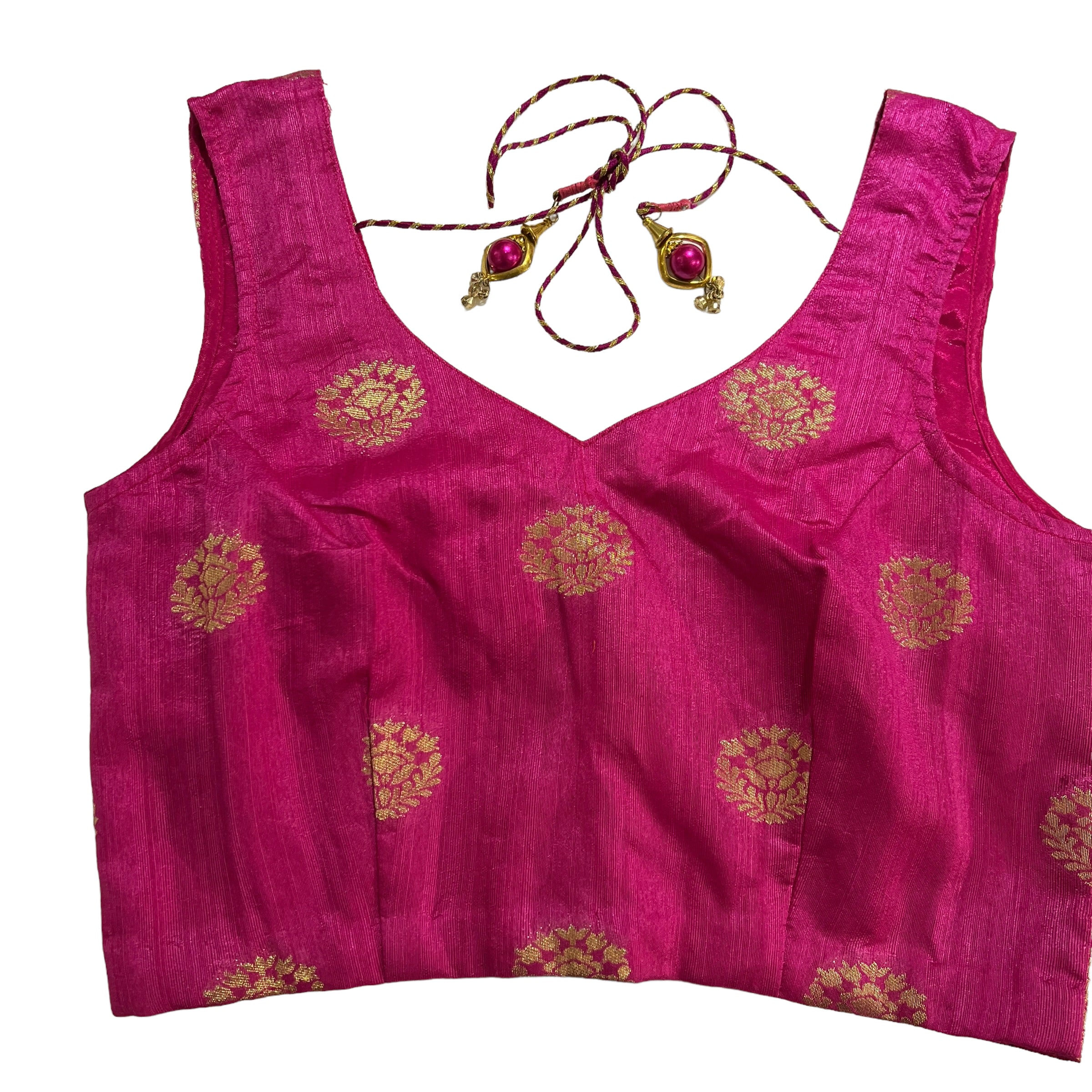 Brocade Saree Blouses-Size 30 - Vintage India NYC