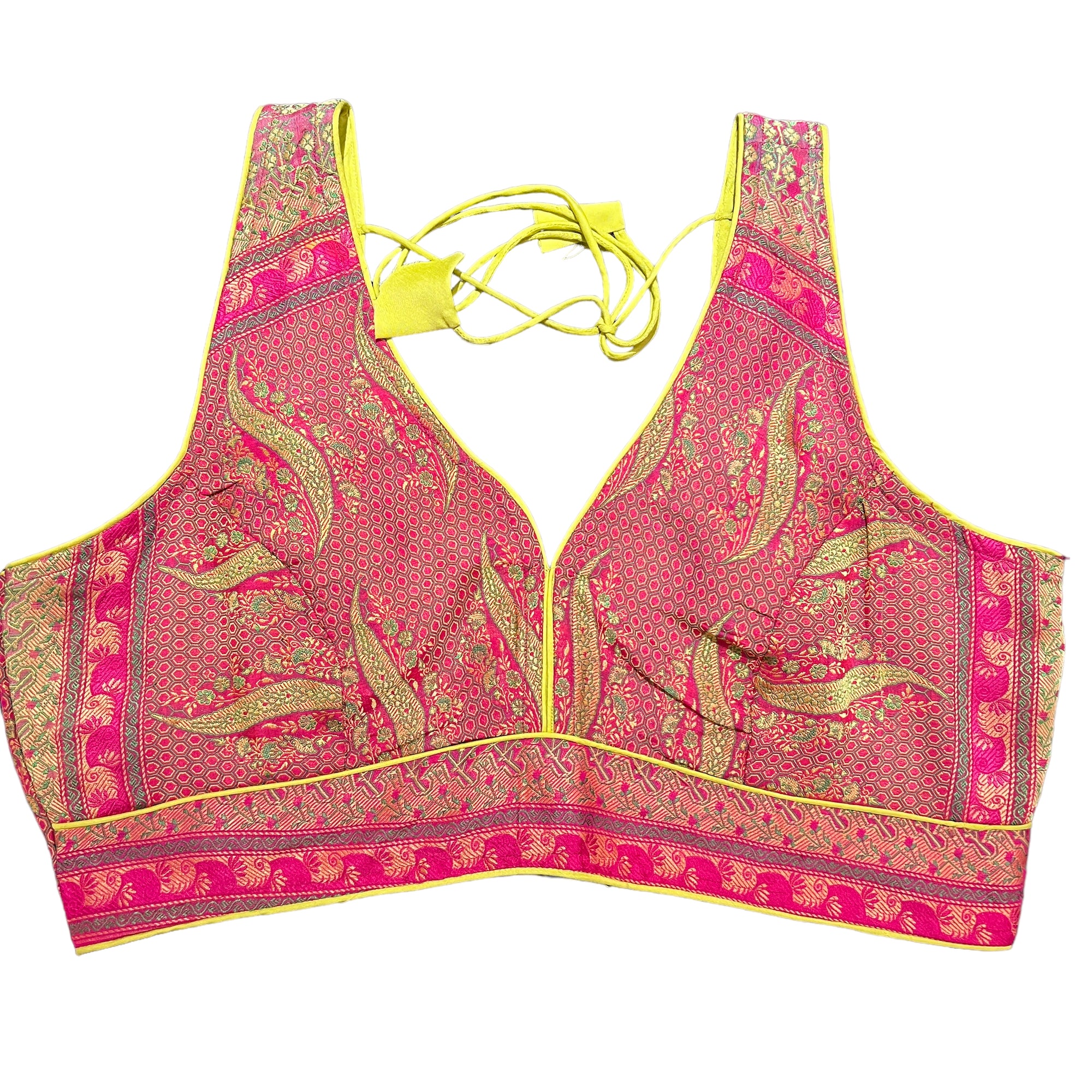 Brocade Saree Blouses-Size 42 - Vintage India NYC