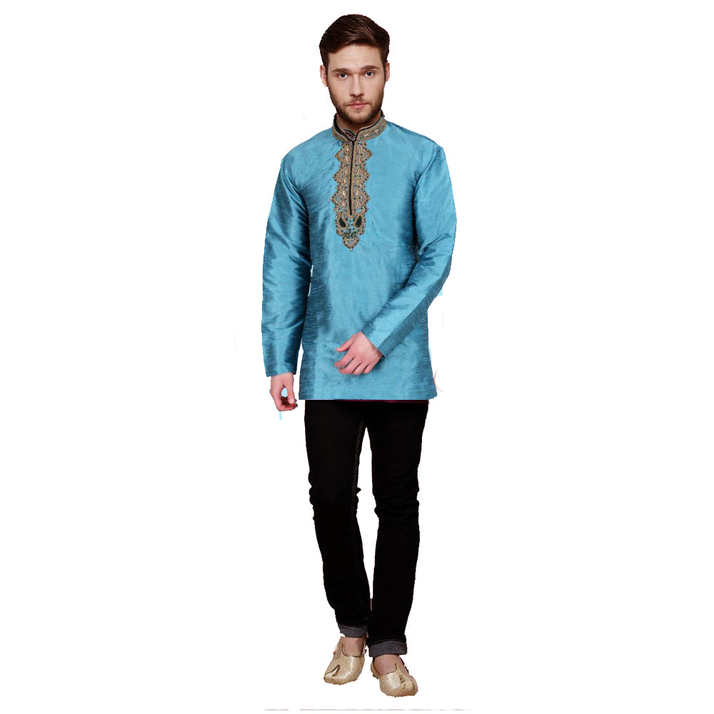 DT Celadon Short Kurta - Vintage India NYC