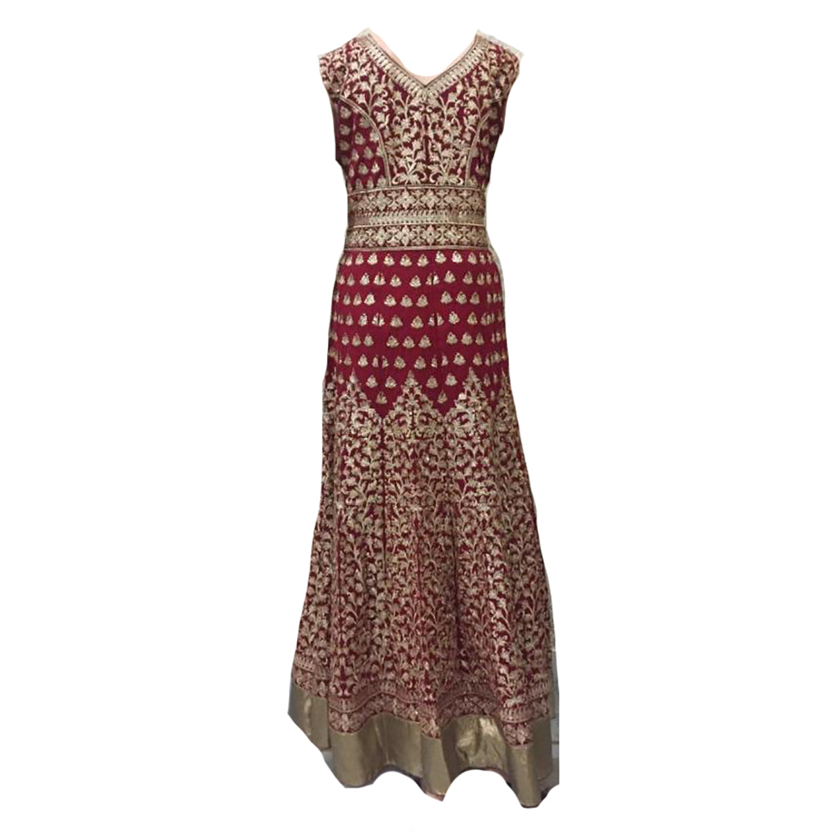 DT Full Work Anarkali Gown - Vintage India NYC