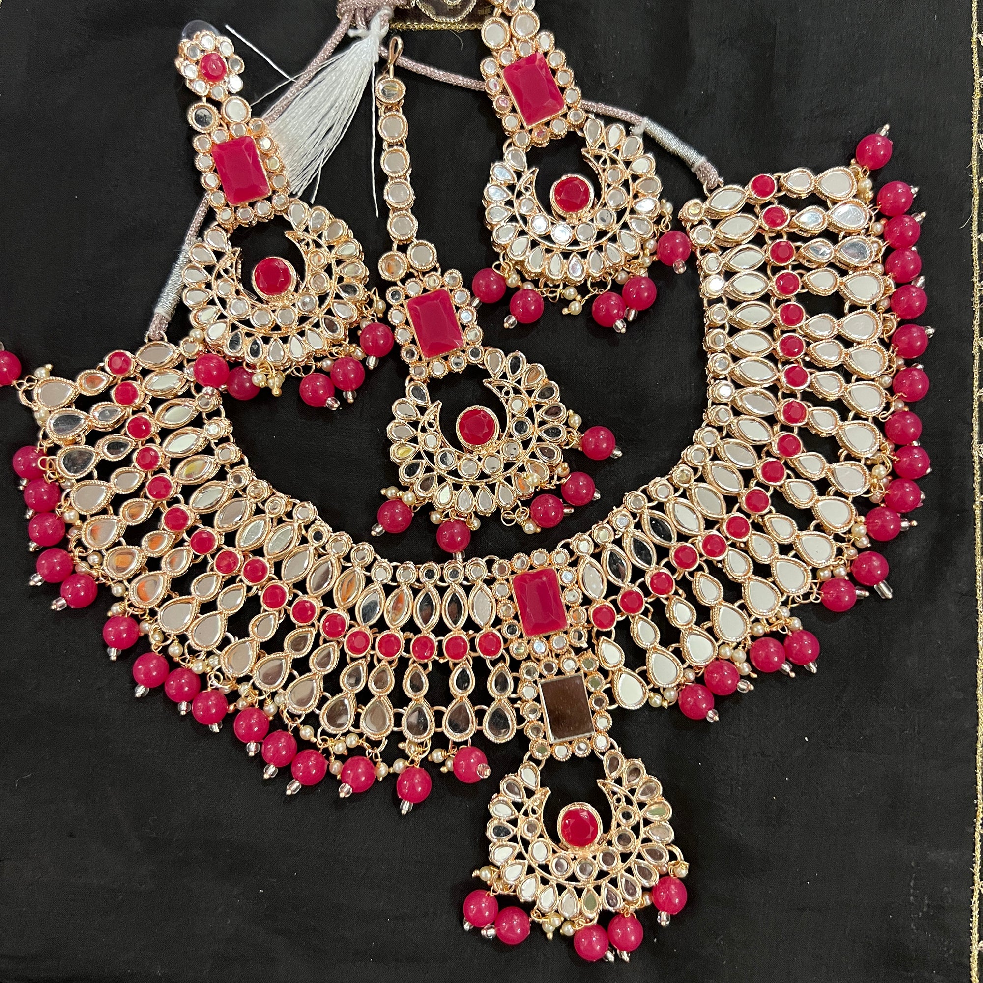 DT Rose Gold Mirror Necklace Sets - Vintage India NYC