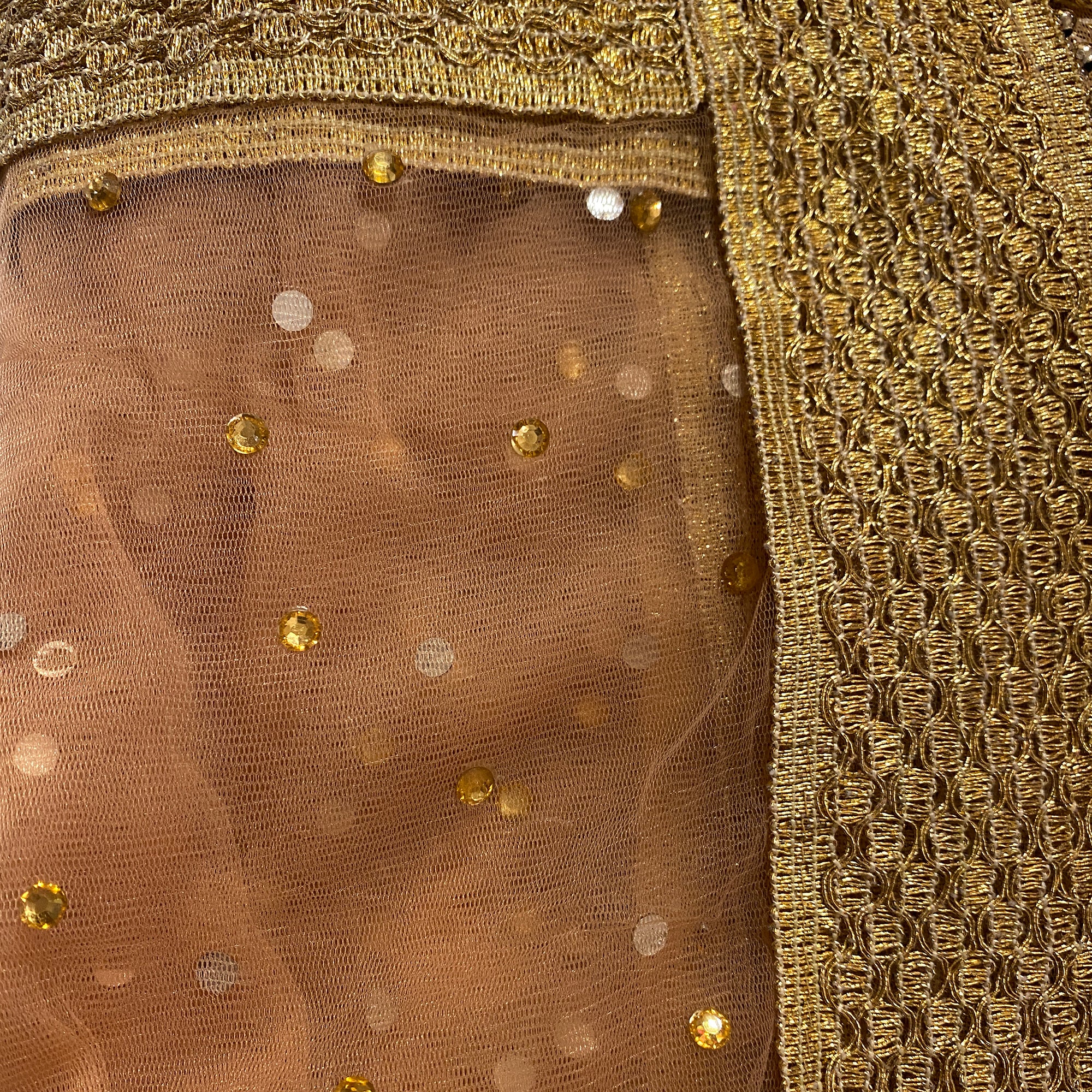 DT Stonework Dupatta - Vintage India NYC