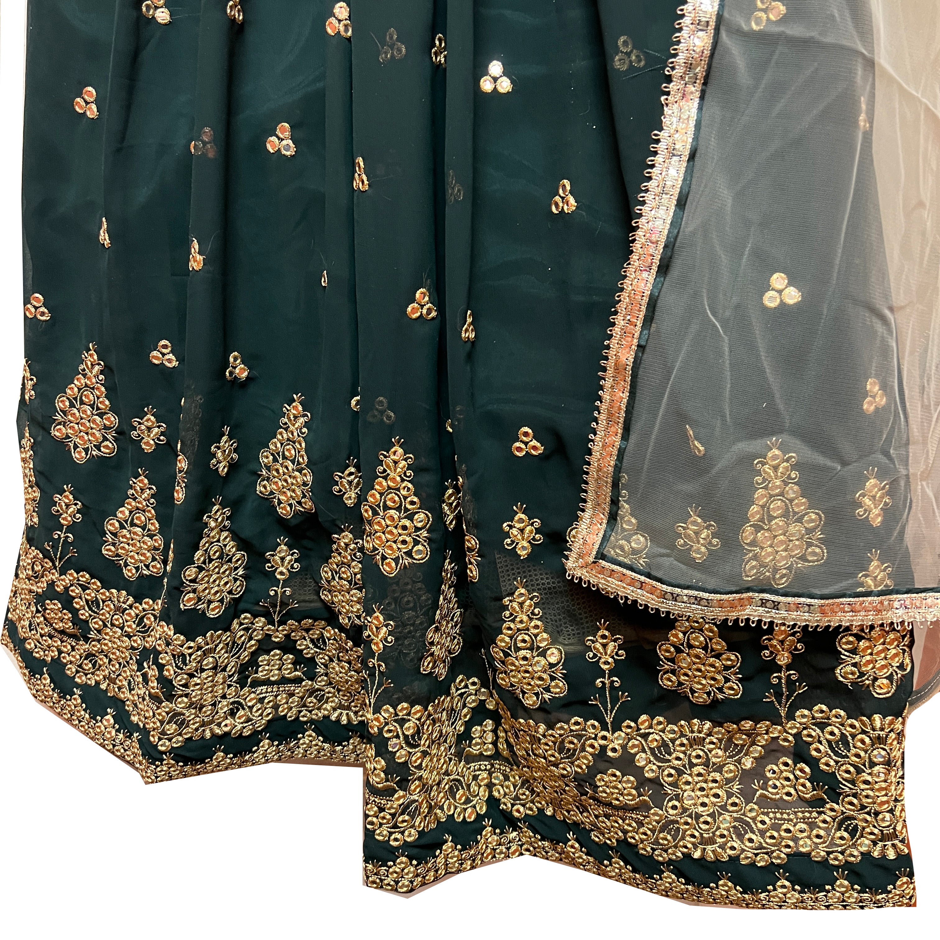 DT Georgette Lehenga Set-4 Colors - Vintage India NYC