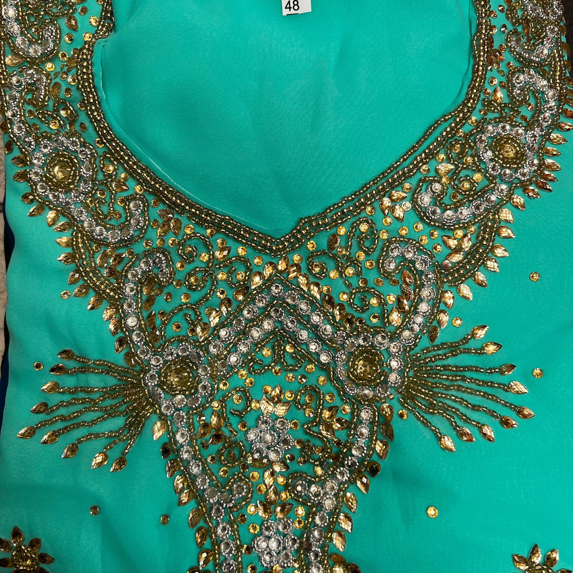 DT Georgette Kurti Size 44 - Vintage India NYC