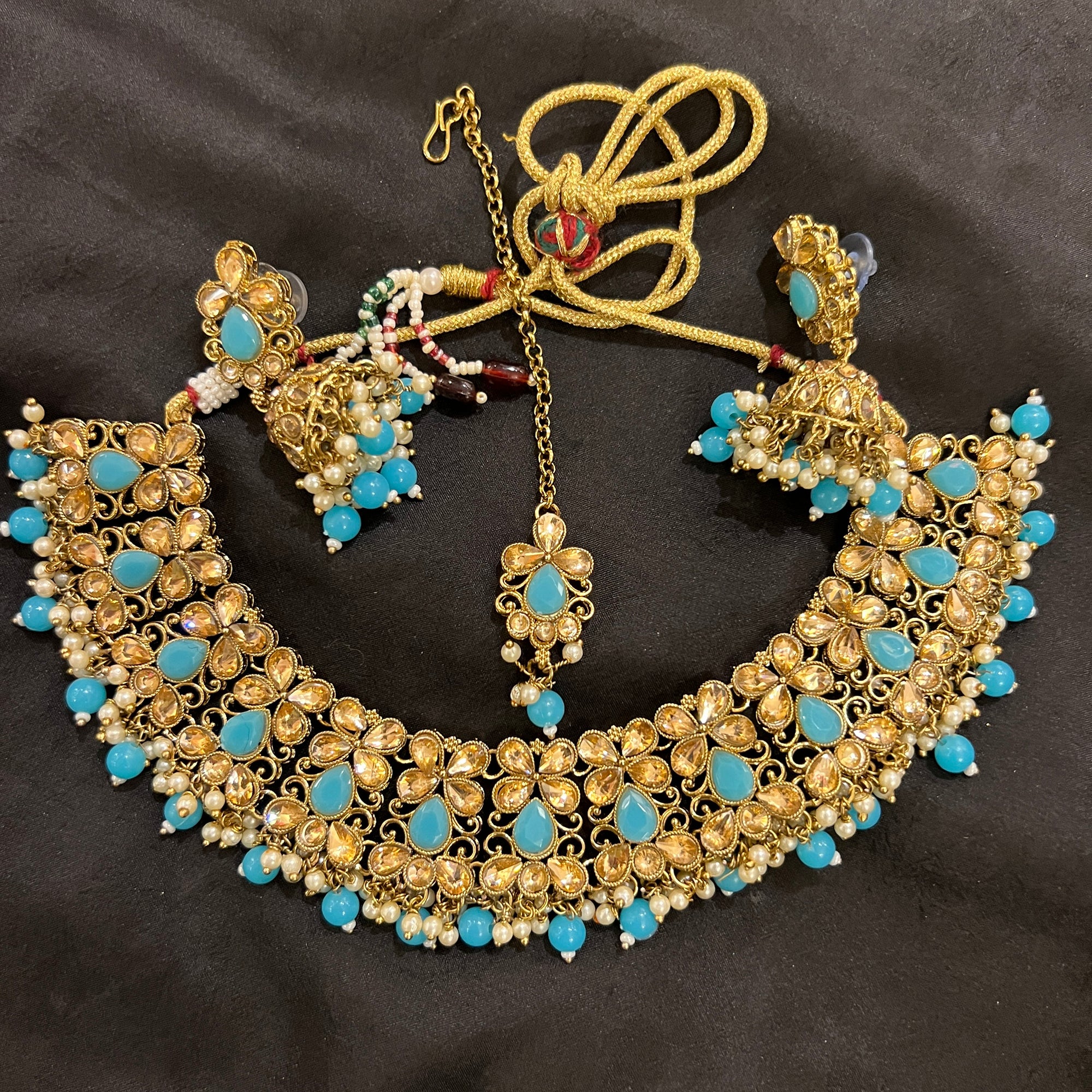 DT Jhumka Necklace Sets - Vintage India NYC