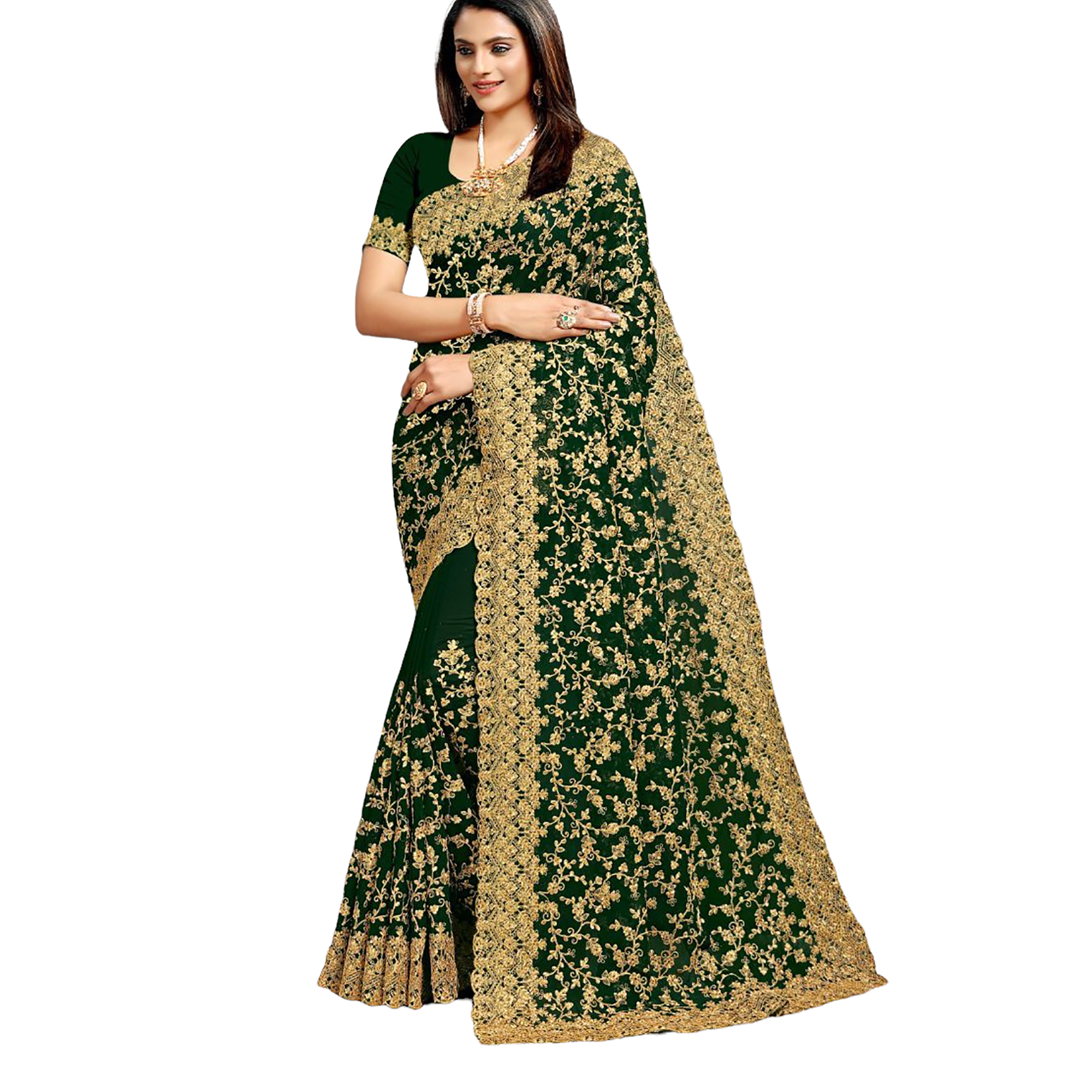 DT Georgette Sarees-Many Colors - Vintage India NYC