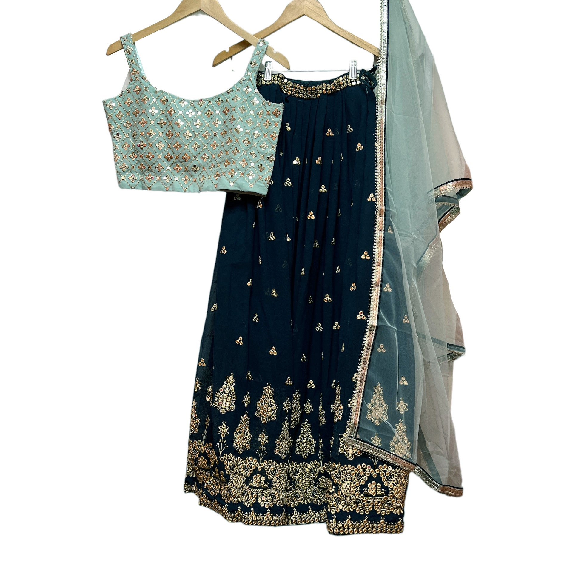 DT Georgette Lehenga Set-4 Colors - Vintage India NYC