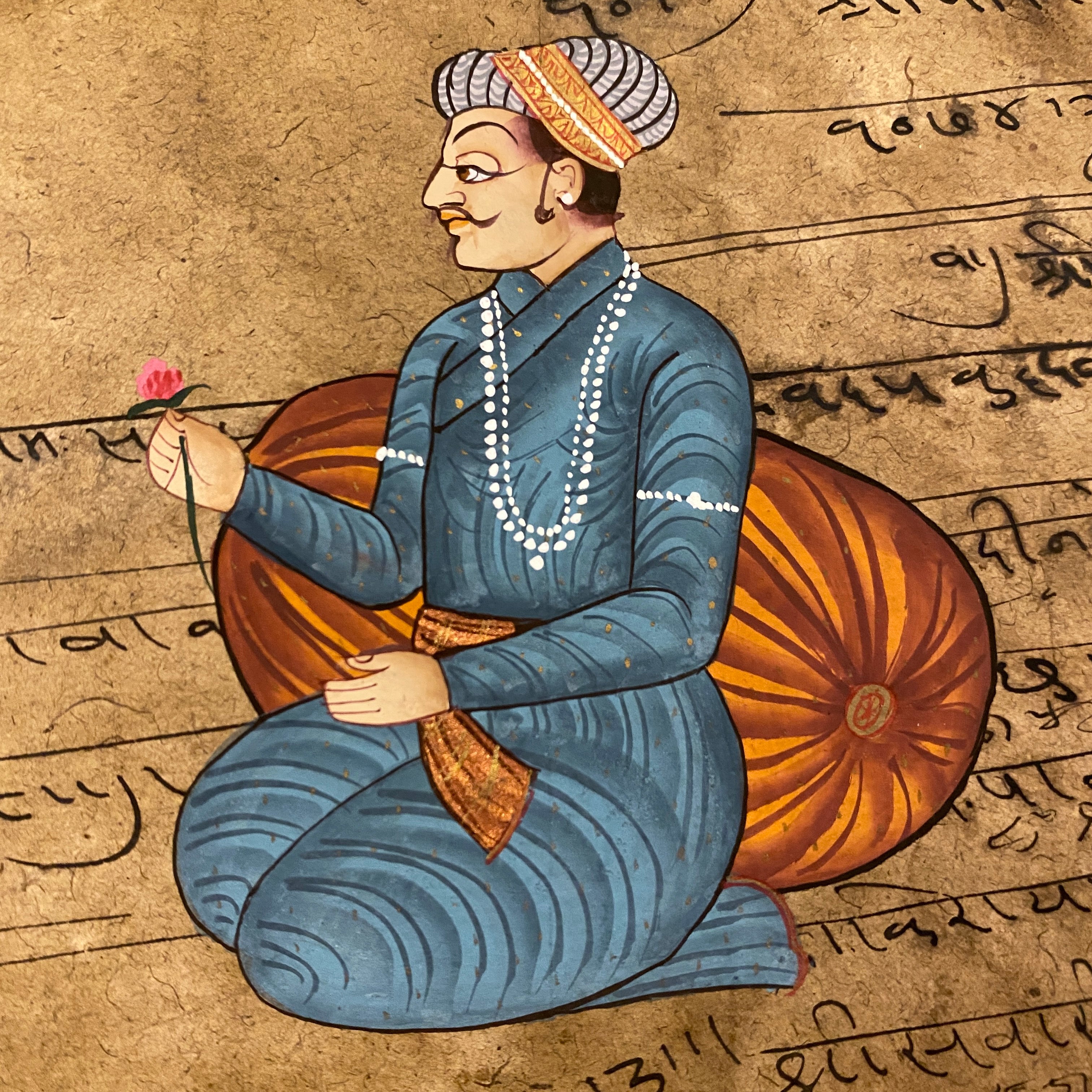 Vintage Hand Painted Court Painting - 10 Styles - Vintage India NYC