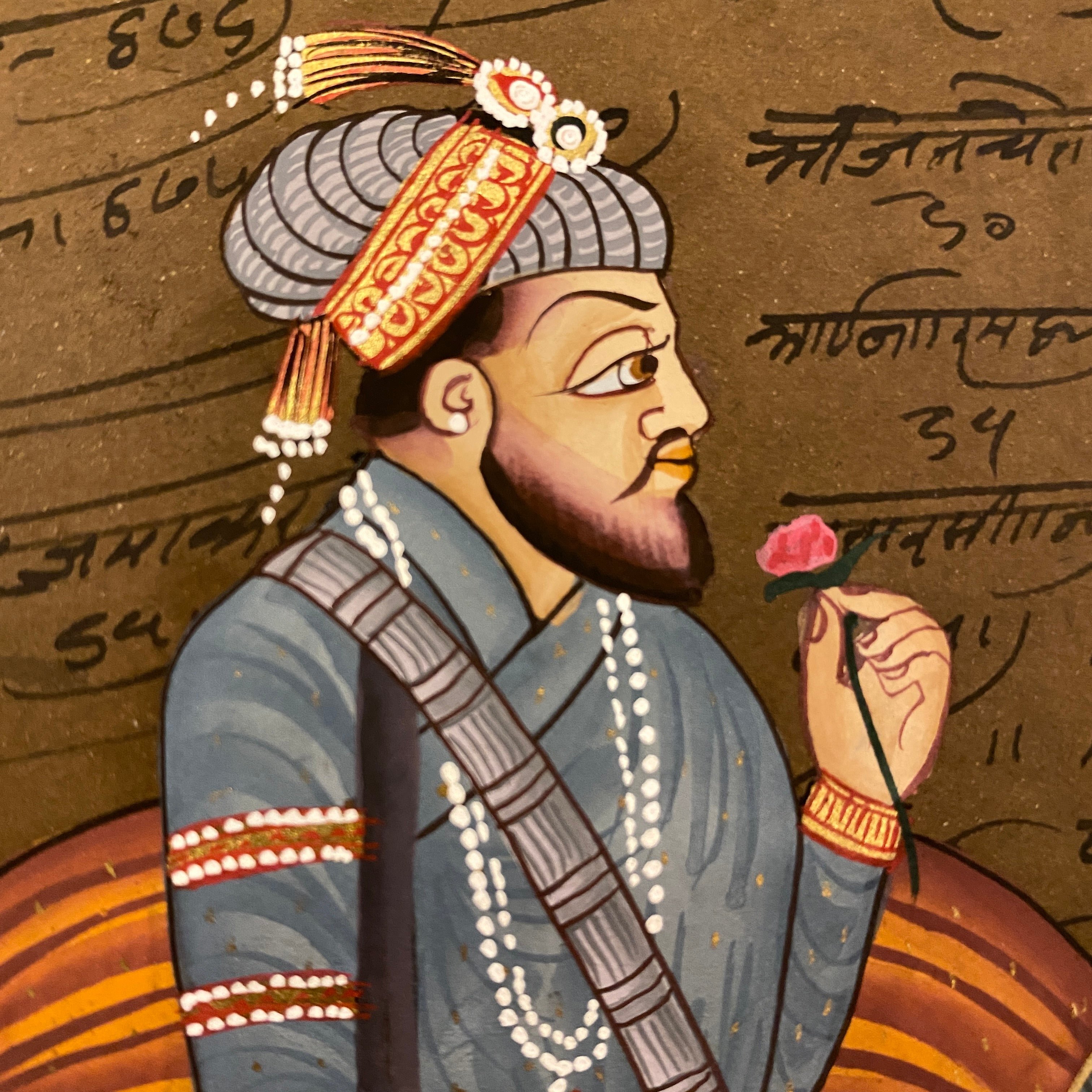 Vintage Hand Painted Court Painting - 10 Styles - Vintage India NYC