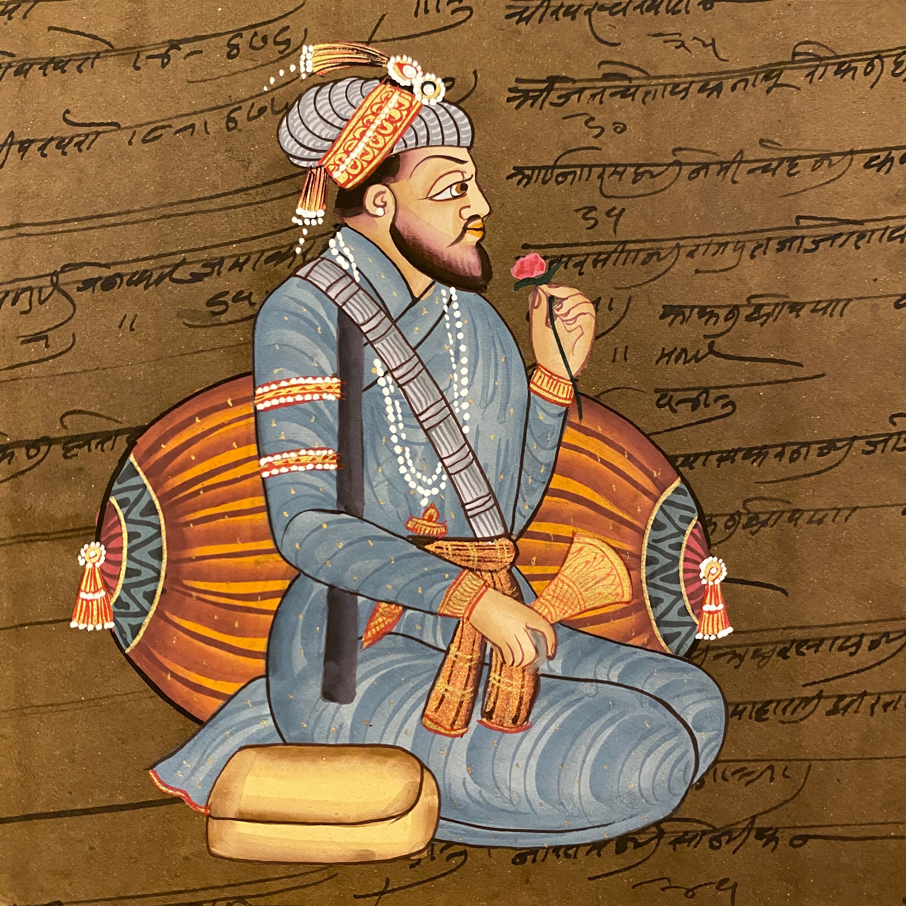 Vintage Hand Painted Court Painting - 10 Styles - Vintage India NYC