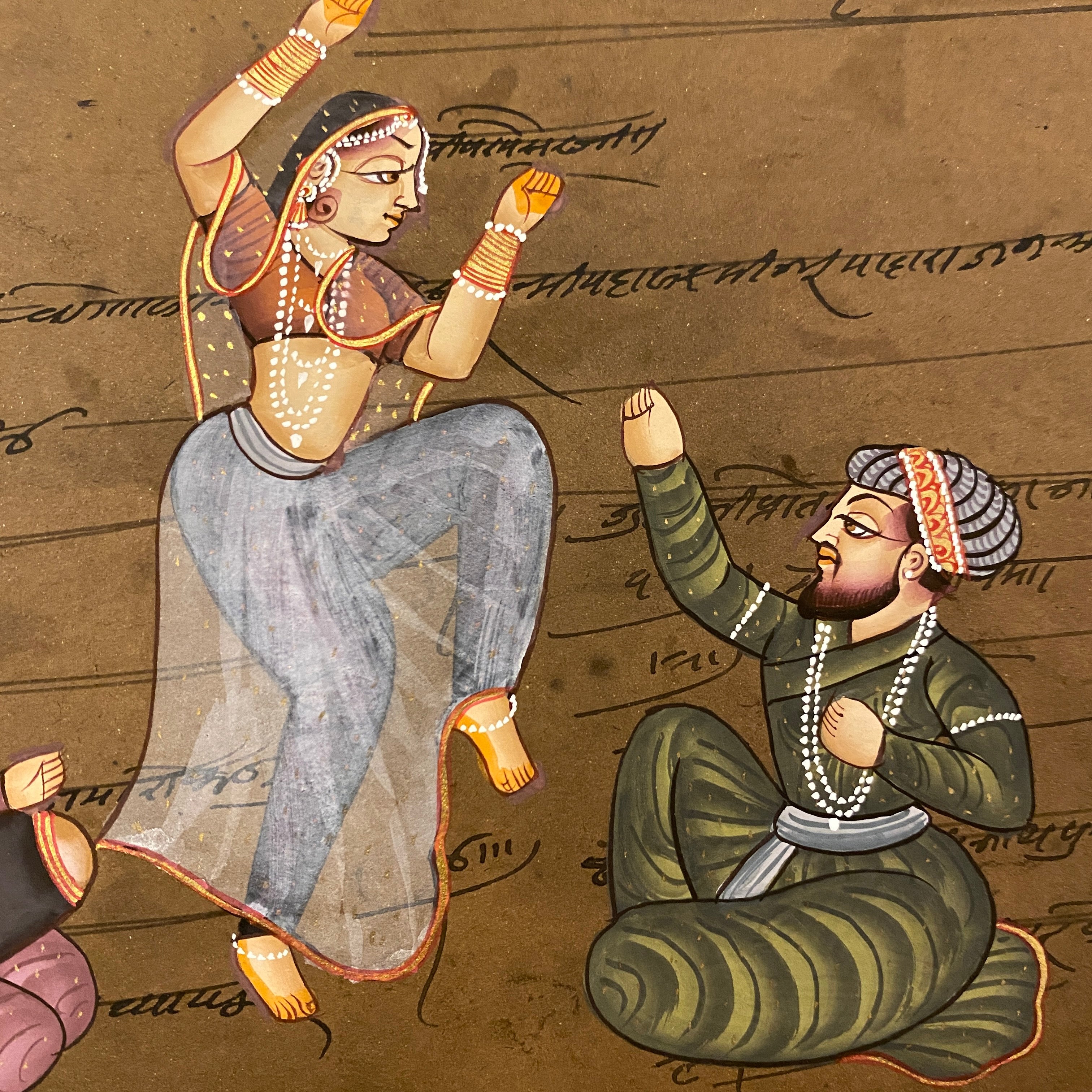Vintage Hand Painted Court Painting - 10 Styles - Vintage India NYC