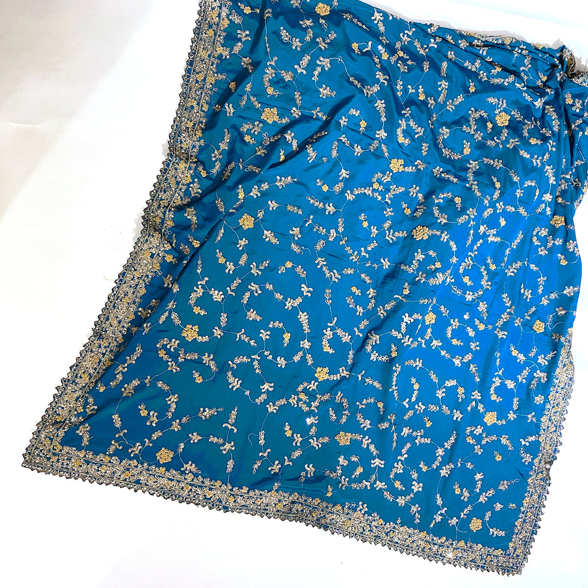 Vintage Heavy Work Dupatta Scarf 6893 - Vintage India NYC