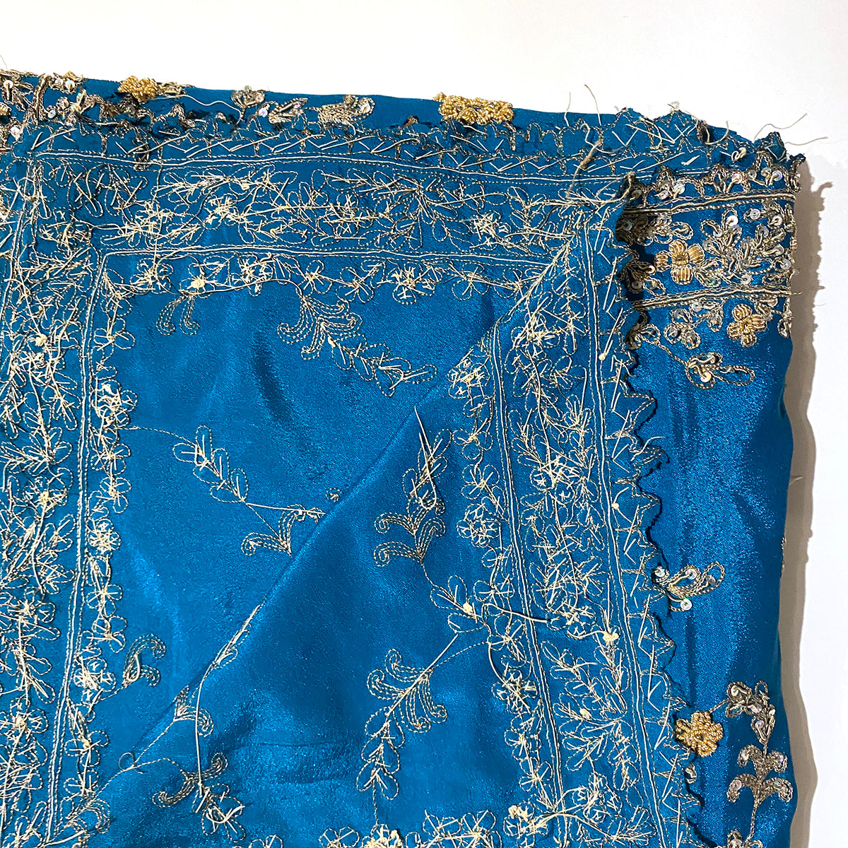Vintage Heavy Work Dupatta Scarf 6893 - Vintage India NYC