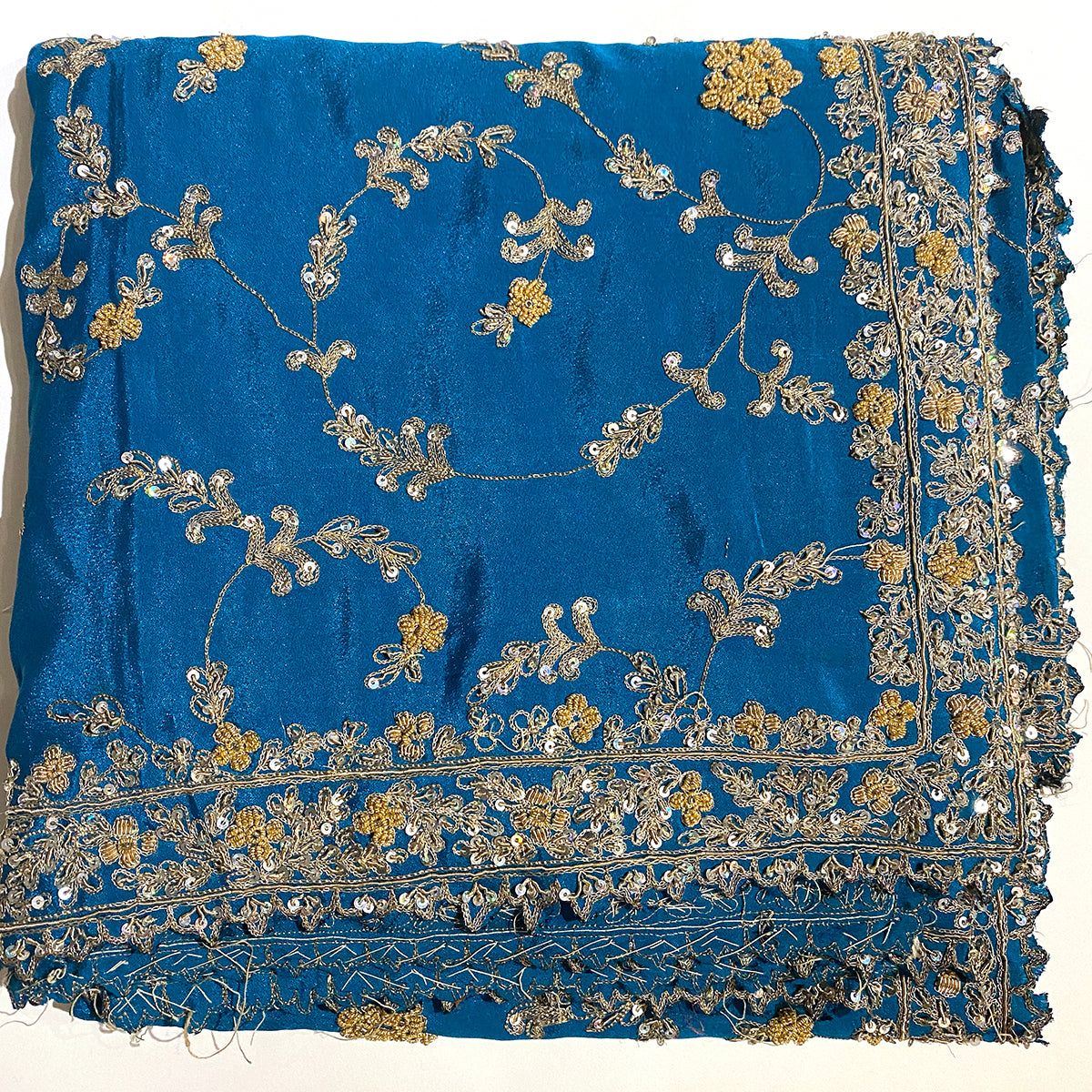 Vintage Heavy Work Dupatta Scarf 6893 - Vintage India NYC
