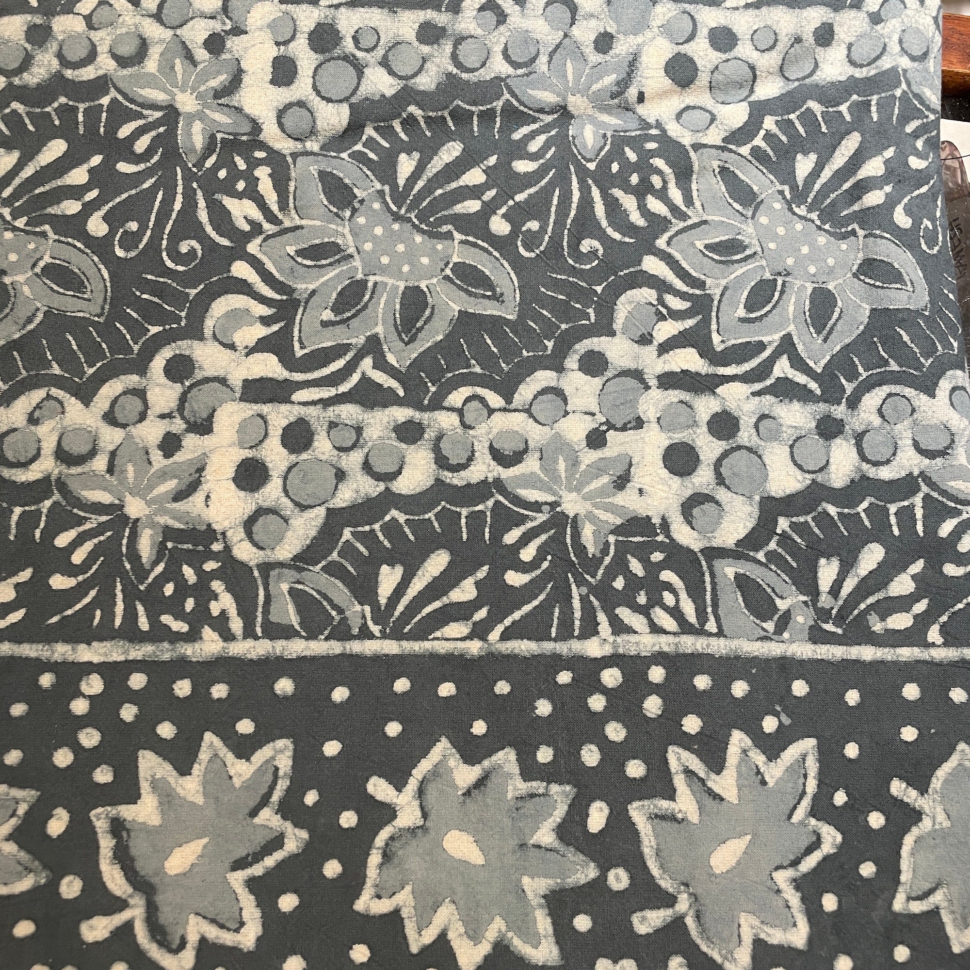 Queen Grey Block Print Bedcover Collection - Vintage India NYC