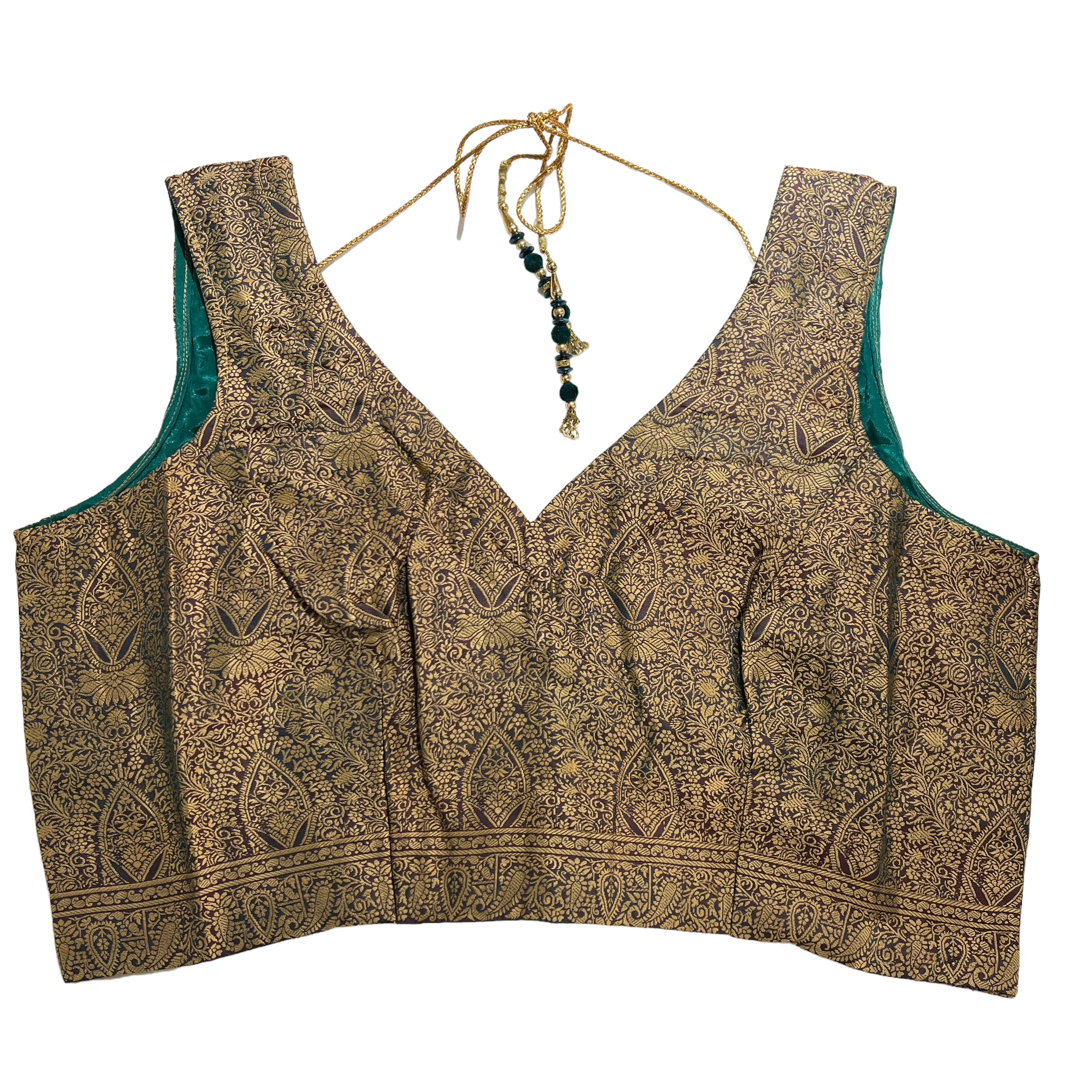 Brocade Saree Blouses-Size 42 - Vintage India NYC