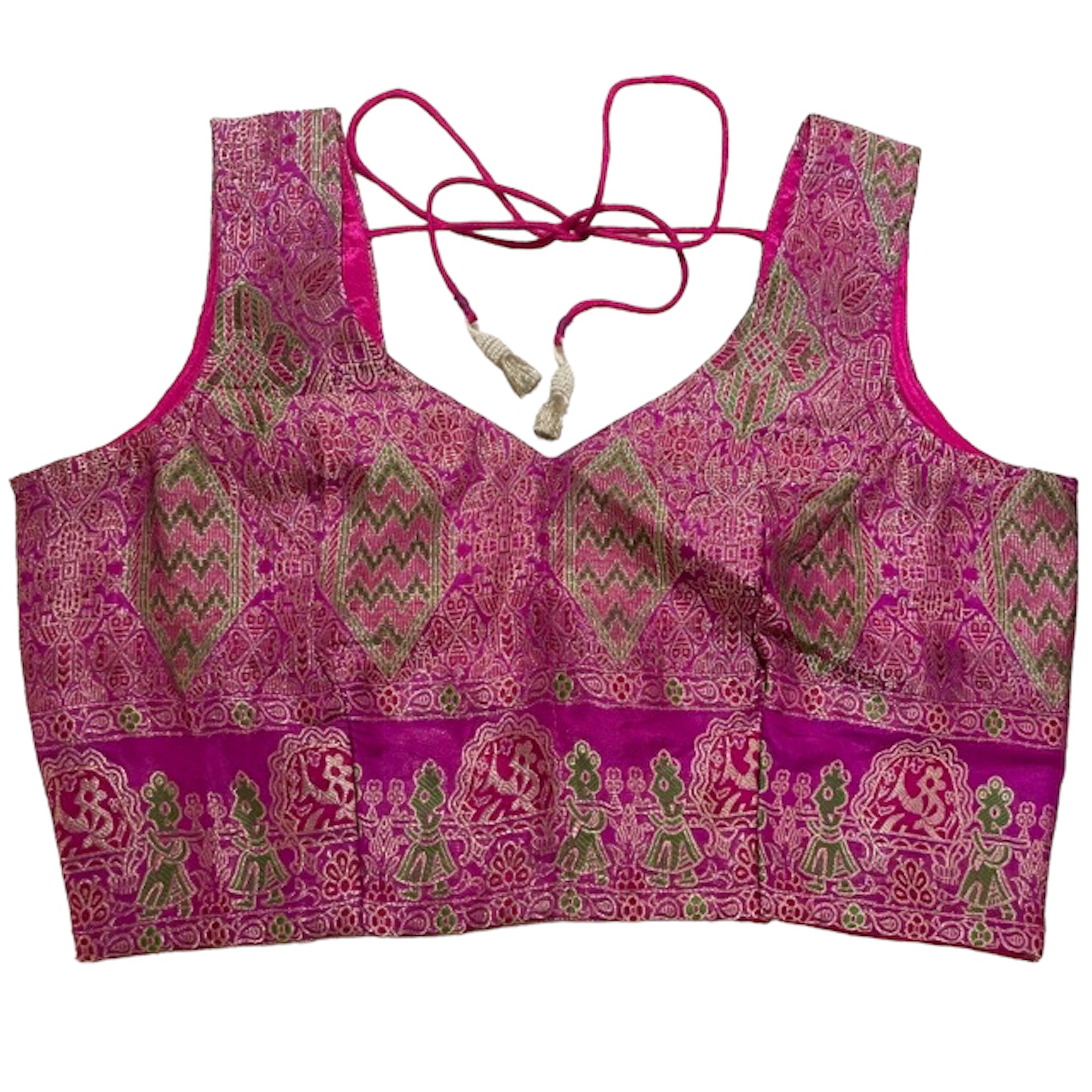 Brocade Saree Blouses-Size 36 - Vintage India NYC