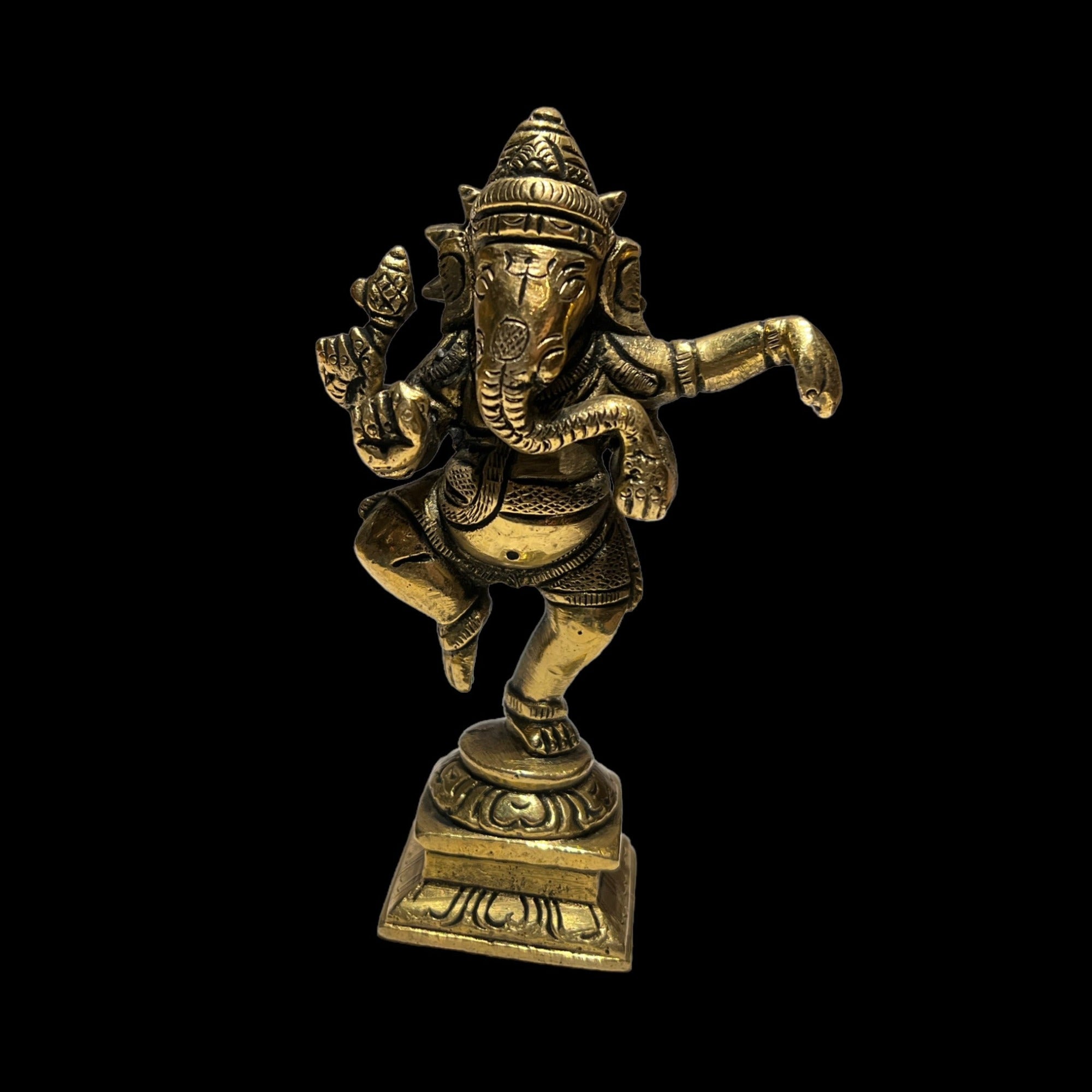 GM 298 Dancing Ganesh Statue - Vintage India NYC