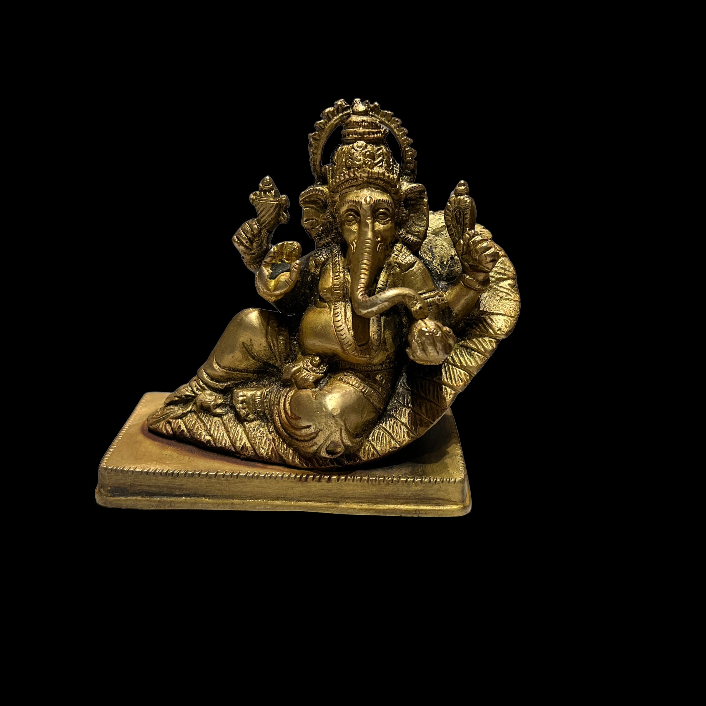 GM Bronze Ganesh 940 Statue - Vintage India NYC