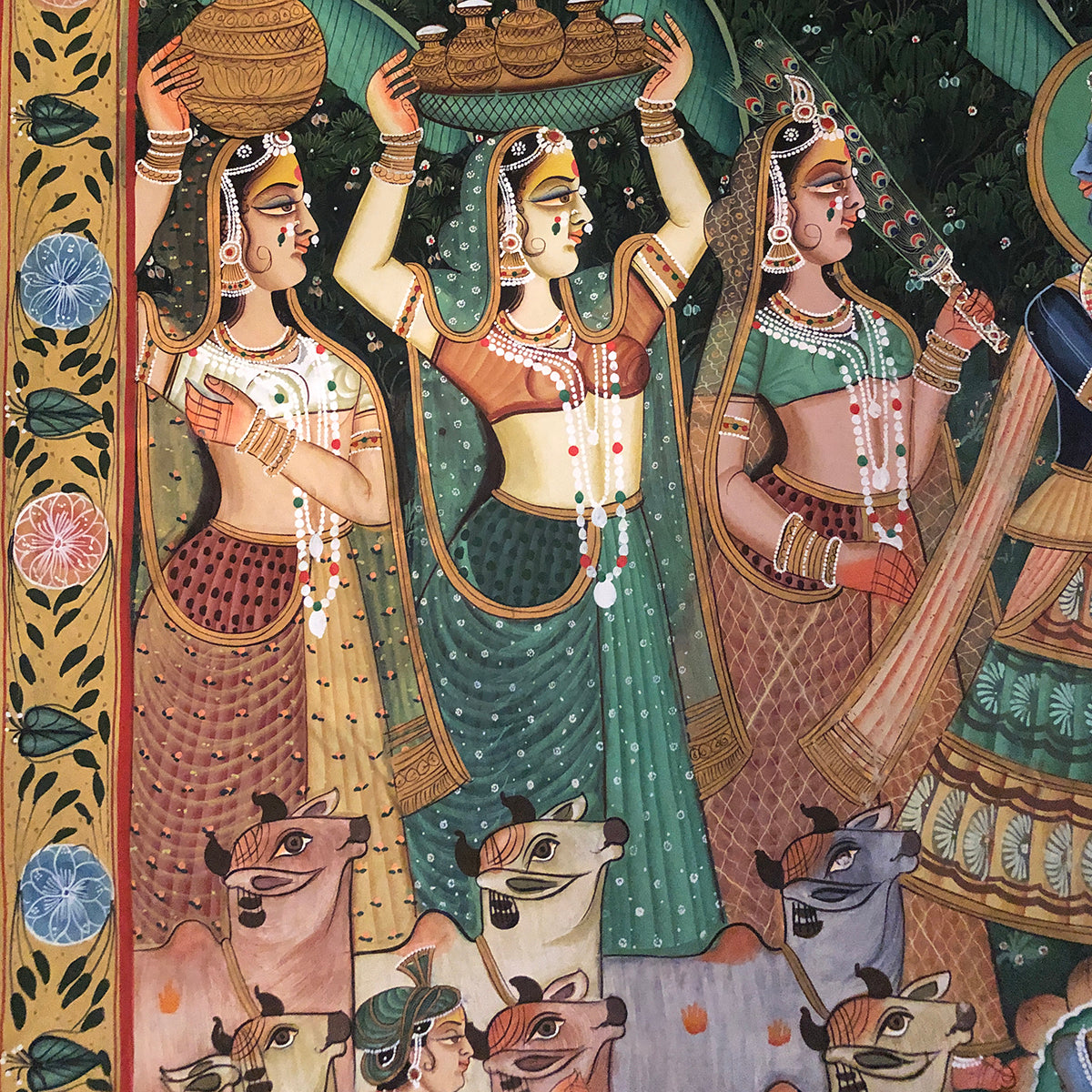 Krishna Govinda Pichhwai - Vintage India NYC