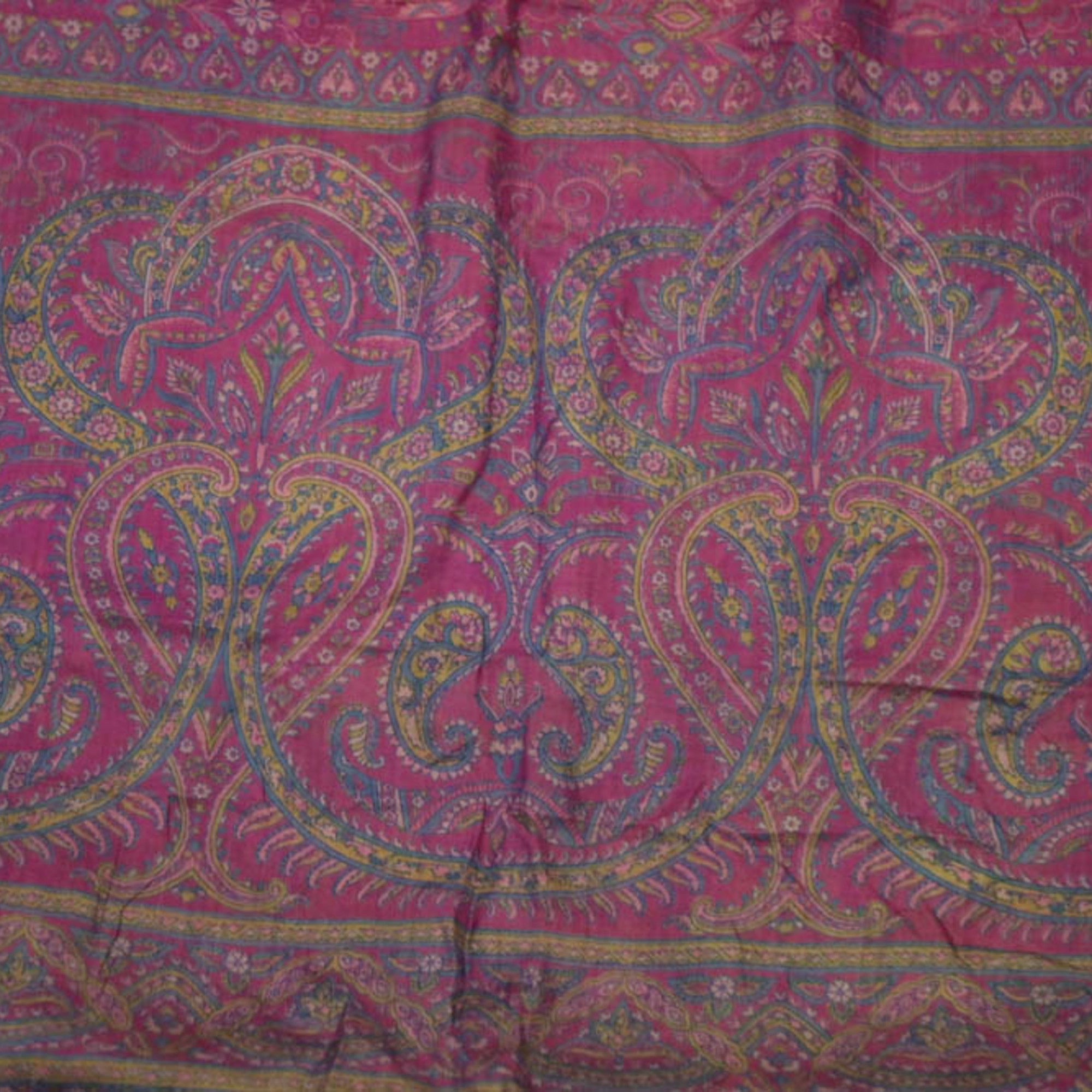 Vintage Silk Saree 2306 - Magenta - Vintage India NYC