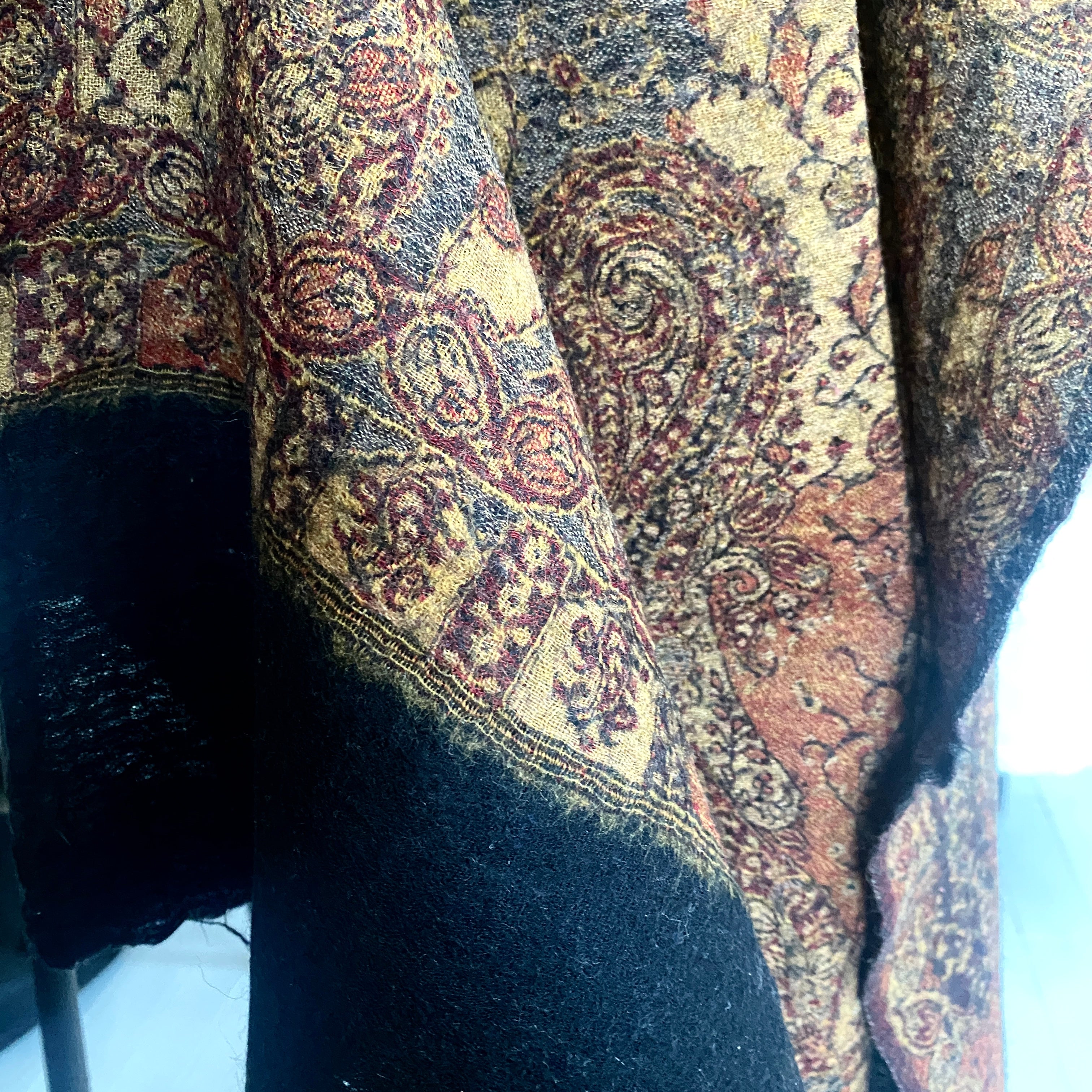 Vintage Wool Shawl-508 - Vintage India NYC