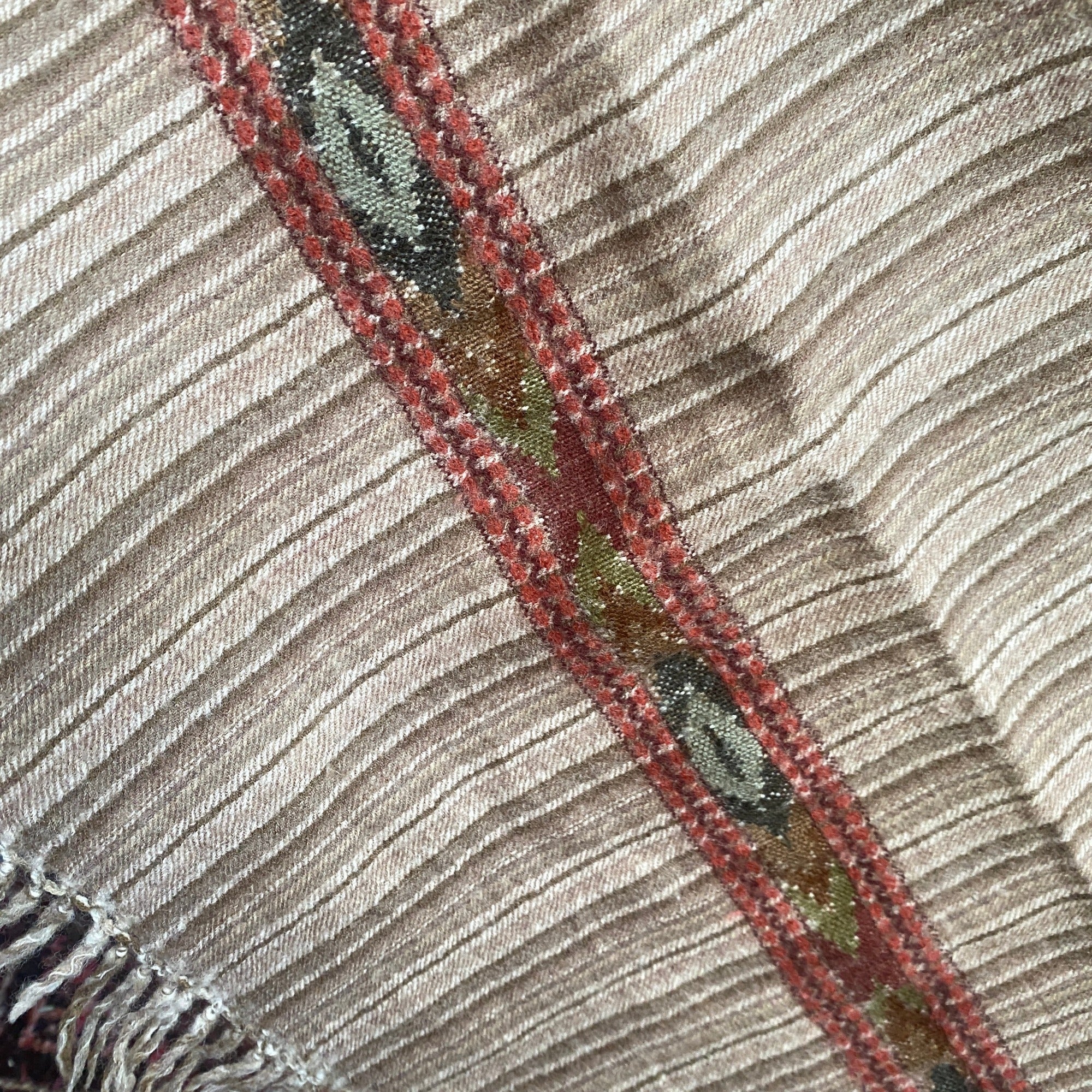 Vintage Wool Shawl-519 - Vintage India NYC