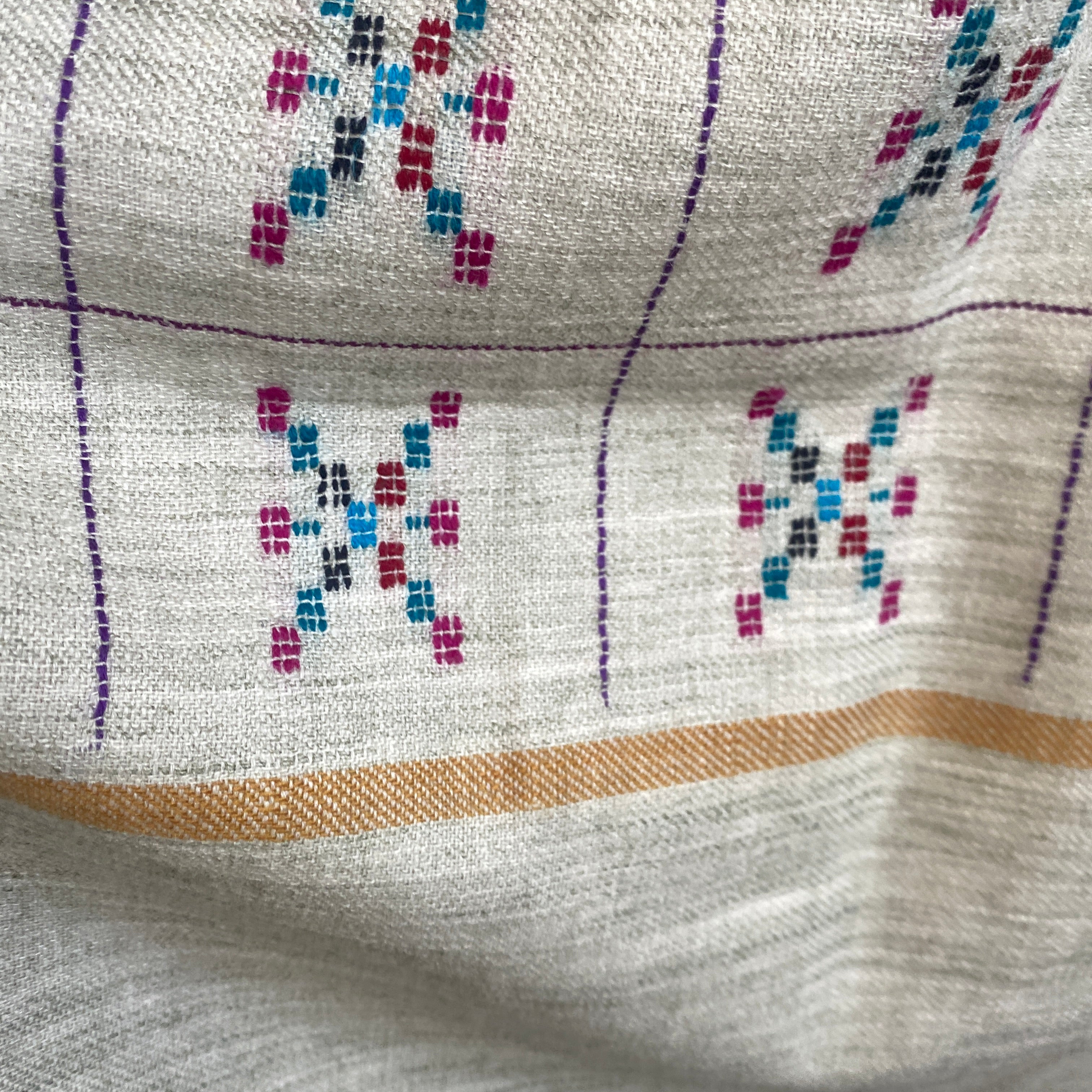 Vintage Wool Shawl-545 - Vintage India NYC