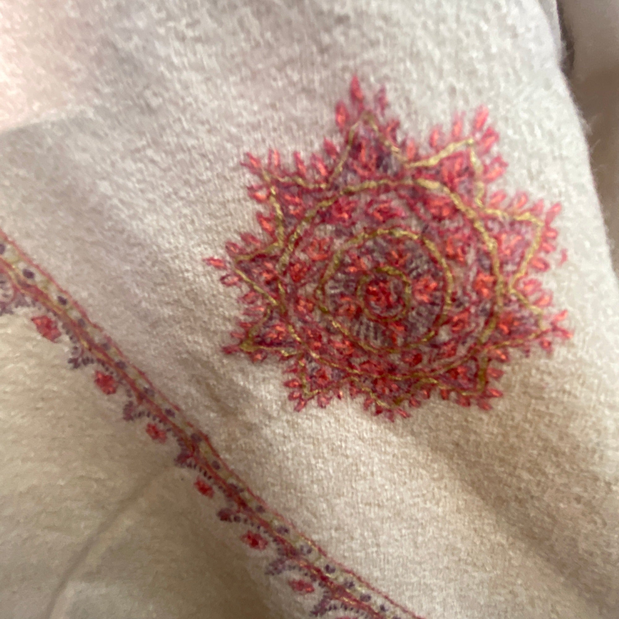 Vintage Wool Shawl-542 - Vintage India NYC