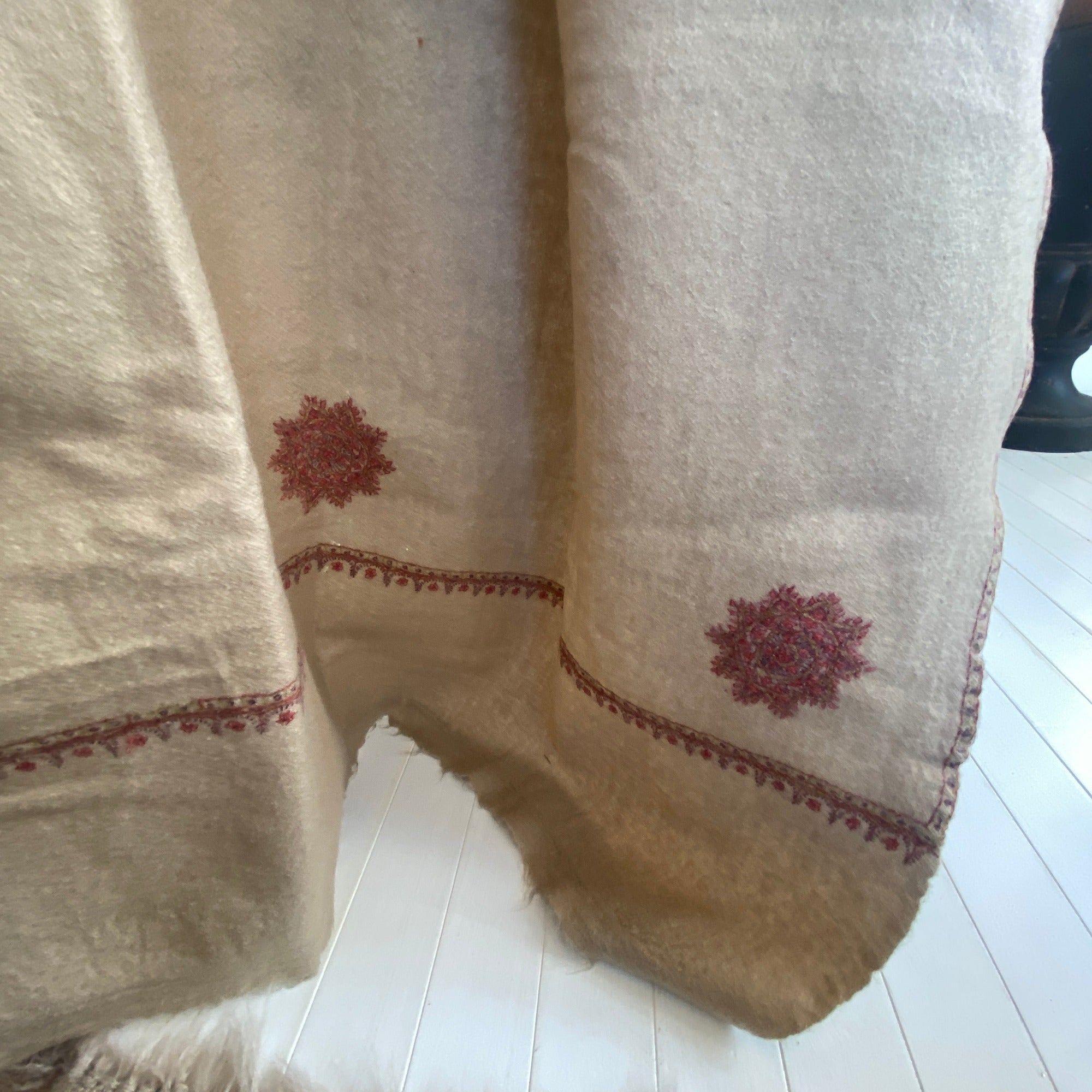 Vintage Wool Shawl-542 - Vintage India NYC