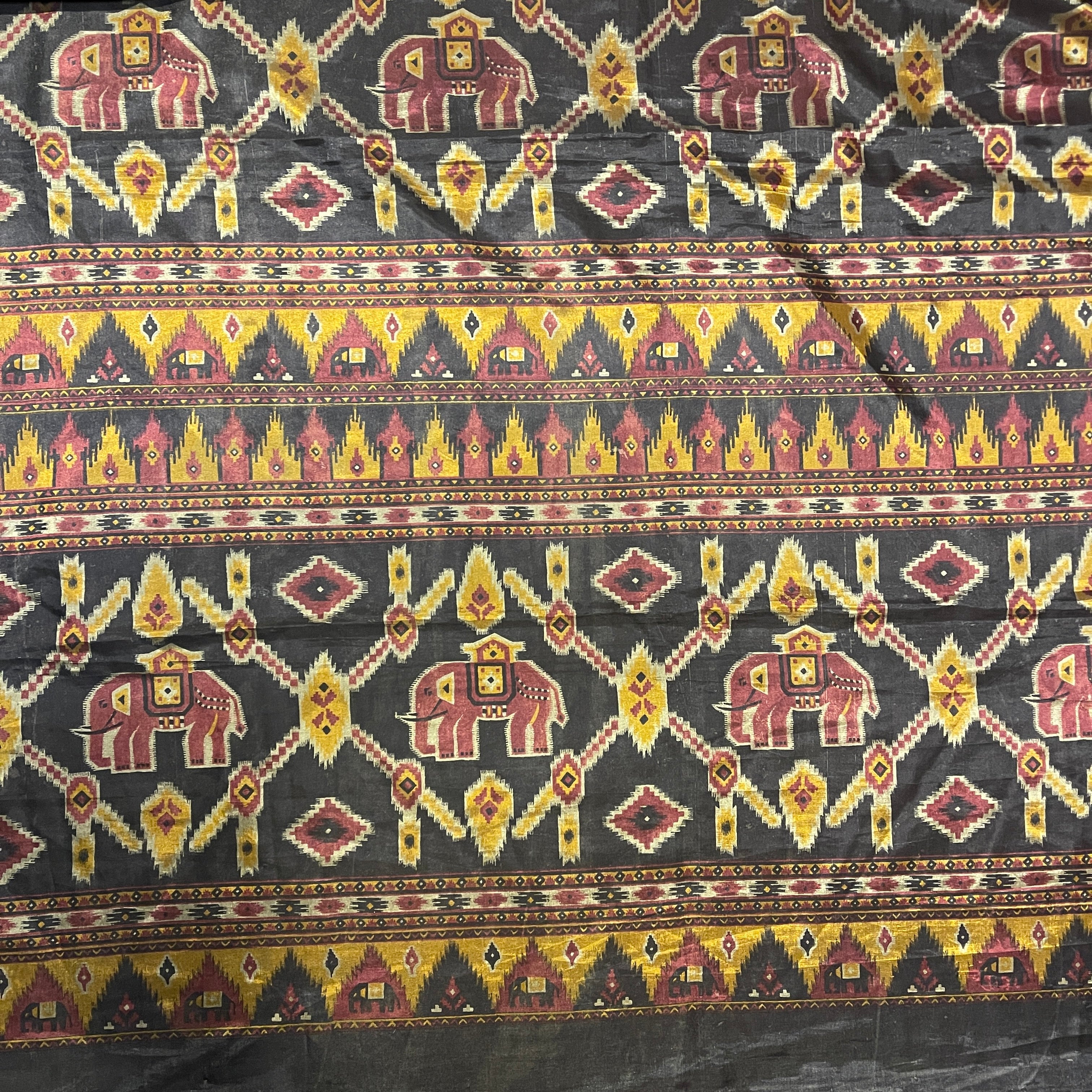 Black Silk Saree - Vintage India NYC