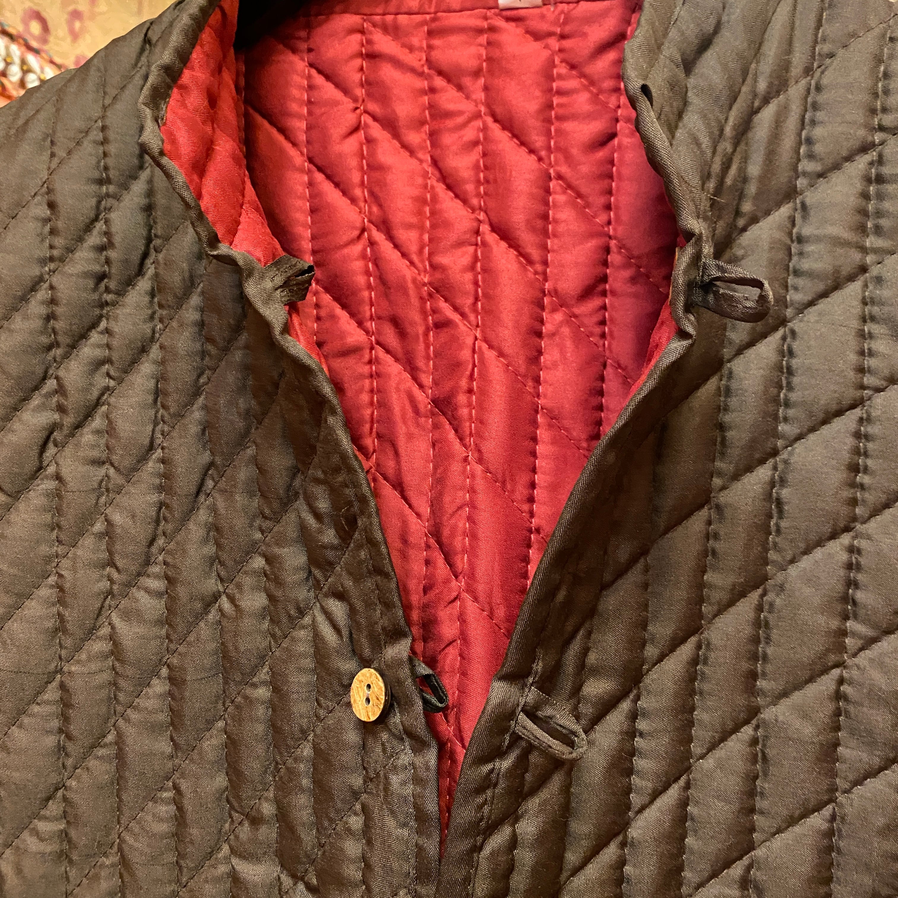 Mens Reversible Quilted Vests-Solid Colors - Vintage India NYC