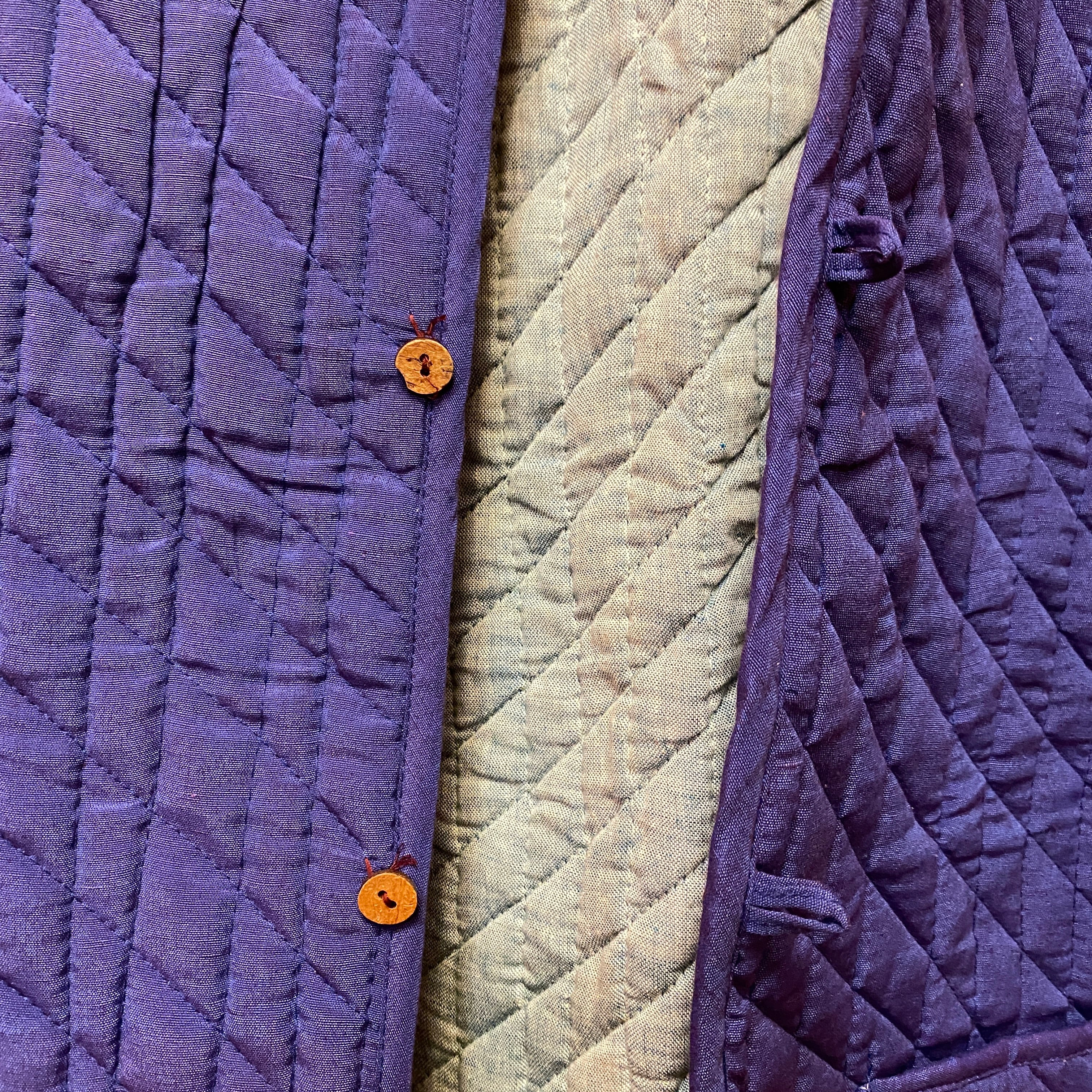 Mens Reversible Quilted Vests-Solid Colors - Vintage India NYC