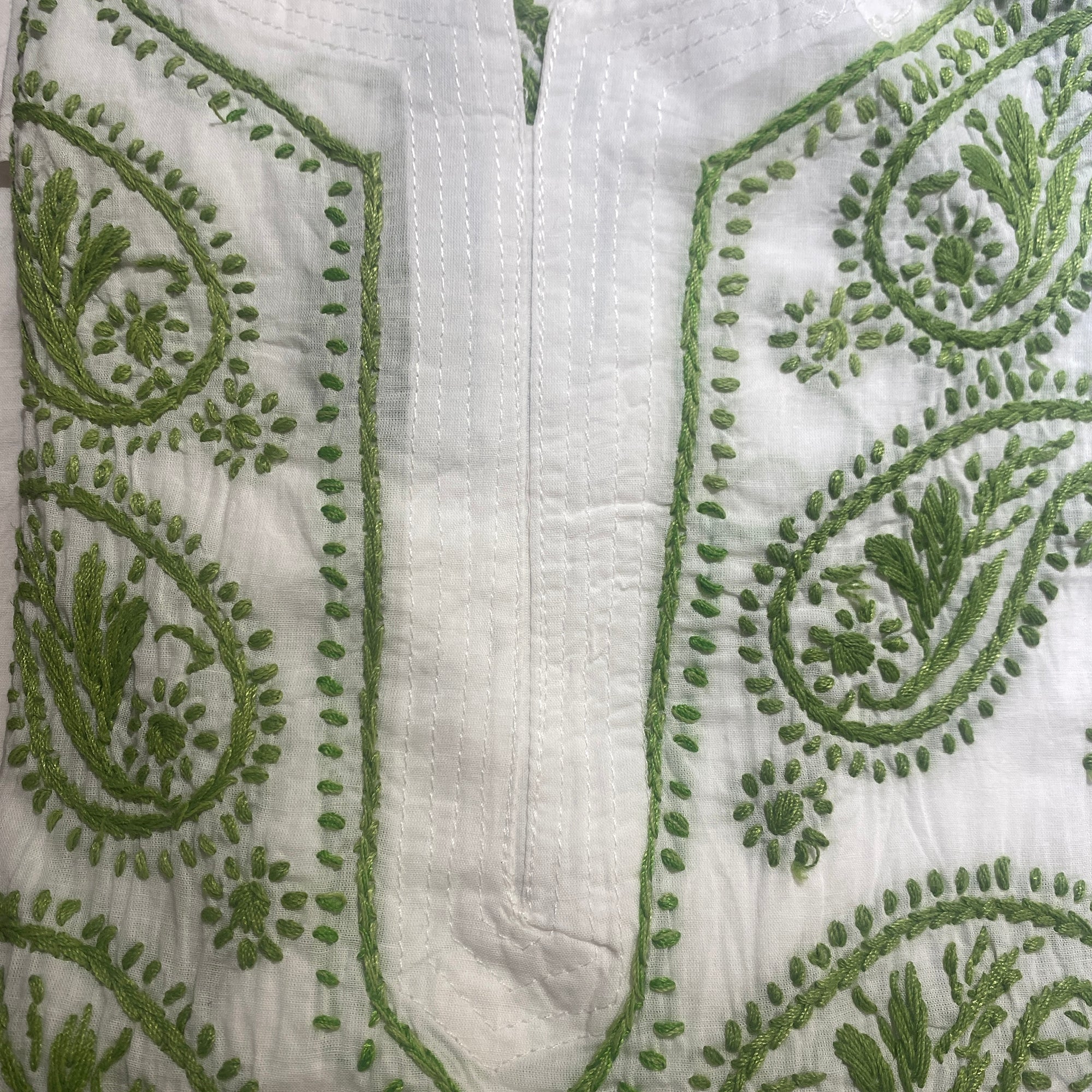 AR Short Embroidered Cotton Tunic Kurti-XL - Vintage India NYC