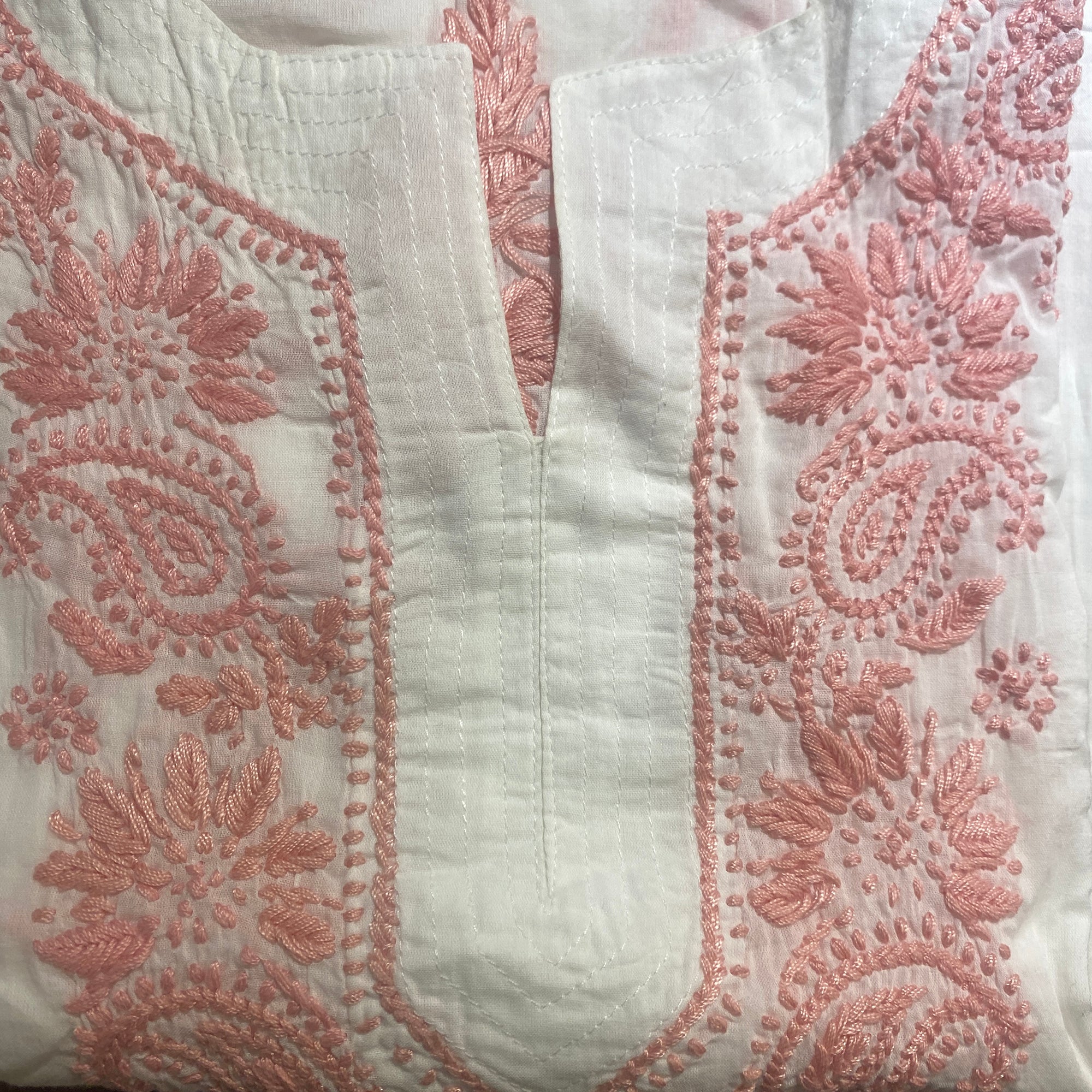 AR Short Embroidered Cotton Tunic Kurti-XL - Vintage India NYC