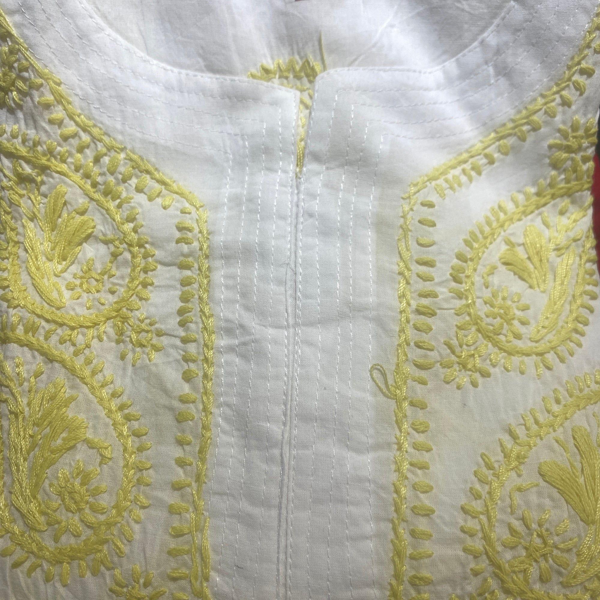 AR Short Embroidered Cotton Tunic Kurti-S - Vintage India NYC