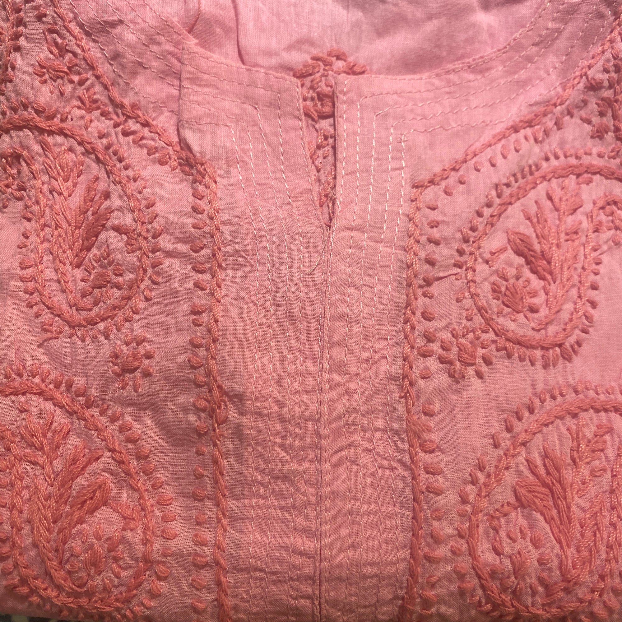 AR Short Embroidered Cotton Tunic Kurti-S - Vintage India NYC