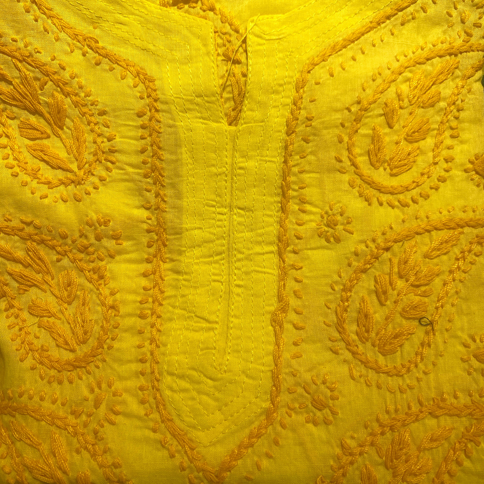 AR Short Embroidered Cotton Tunic Kurti-S - Vintage India NYC