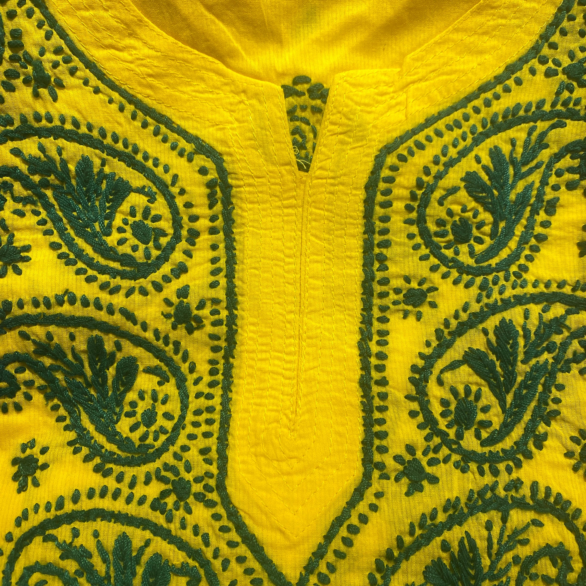 AR Short Embroidered Cotton Tunic Kurti-S - Vintage India NYC