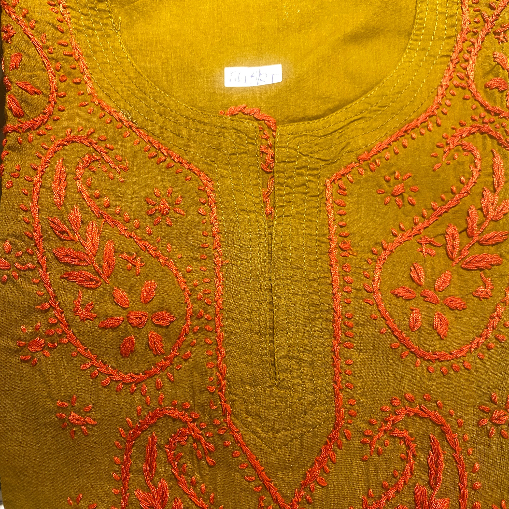 AR Short Embroidered Cotton Tunic Kurti-XS - Vintage India NYC