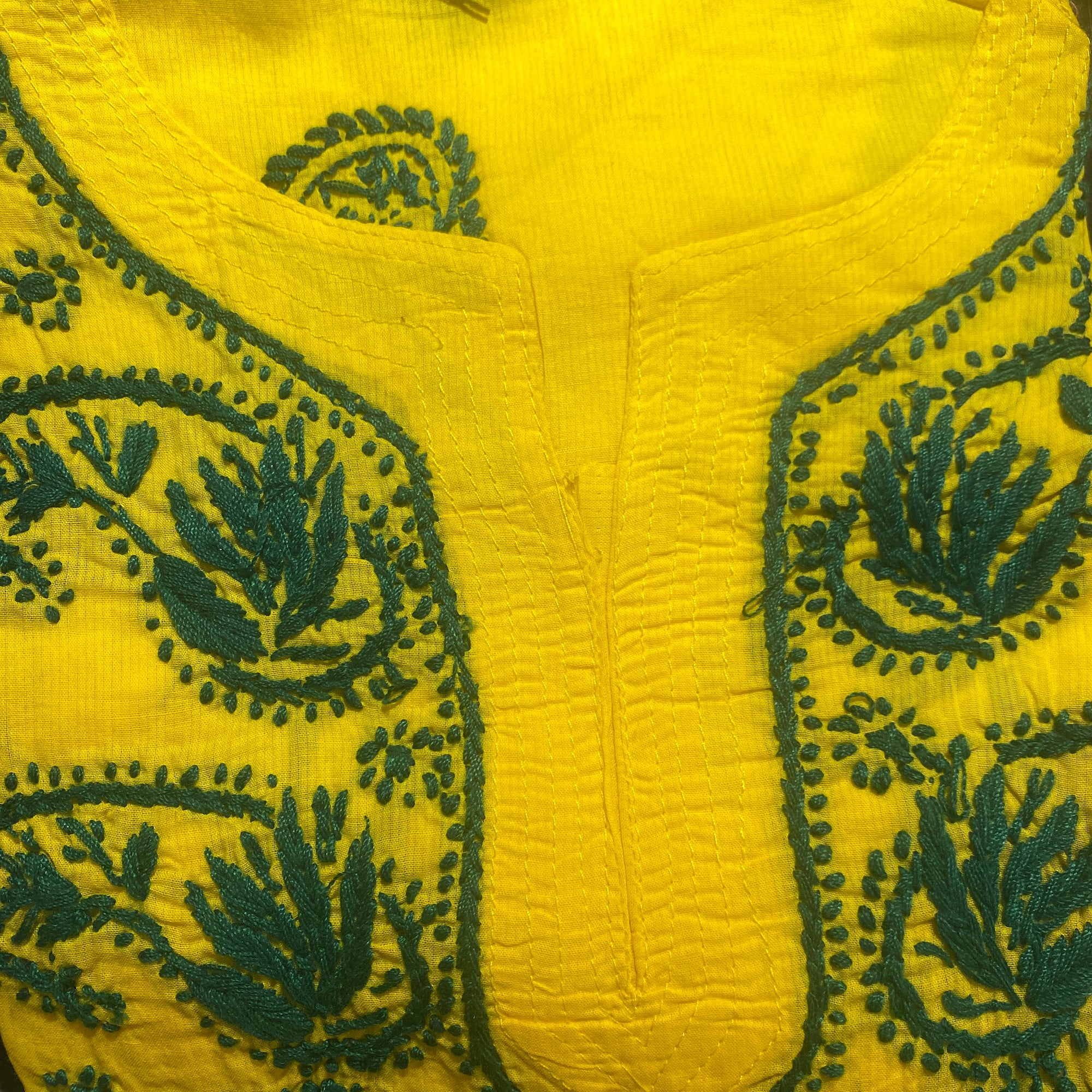 AR Short Embroidered Cotton Tunic Kurti-XS - Vintage India NYC