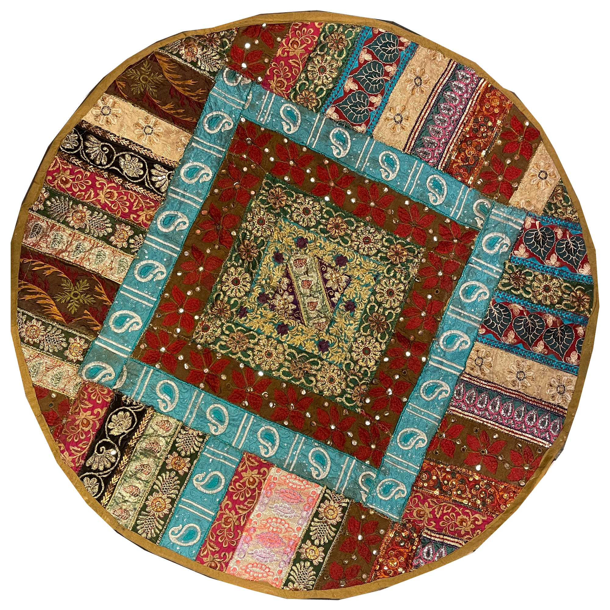 Round Wall Hanging/Table Decor 8499 - Vintage India NYC
