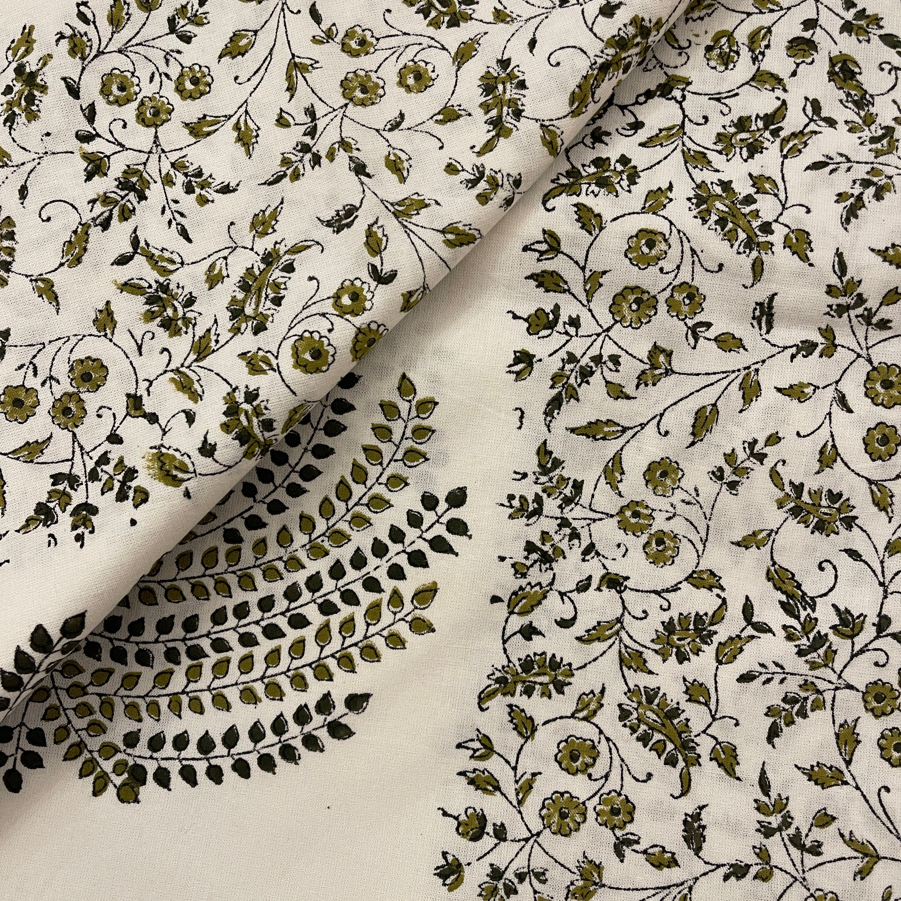 White Tree Print Twin Bedcover - Vintage India NYC