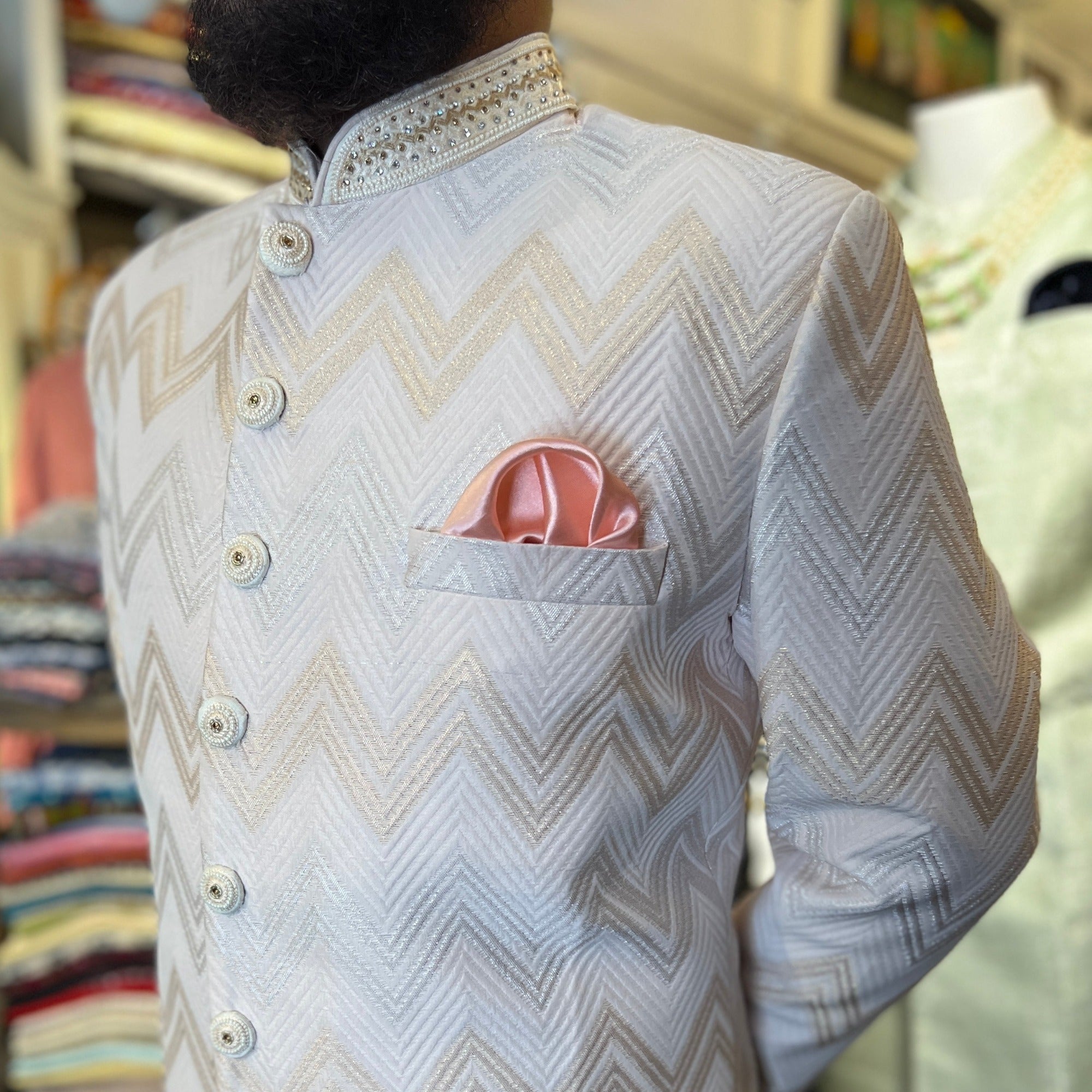 Blush Pink Sherwani- Size 42 & 44 - Vintage India NYC